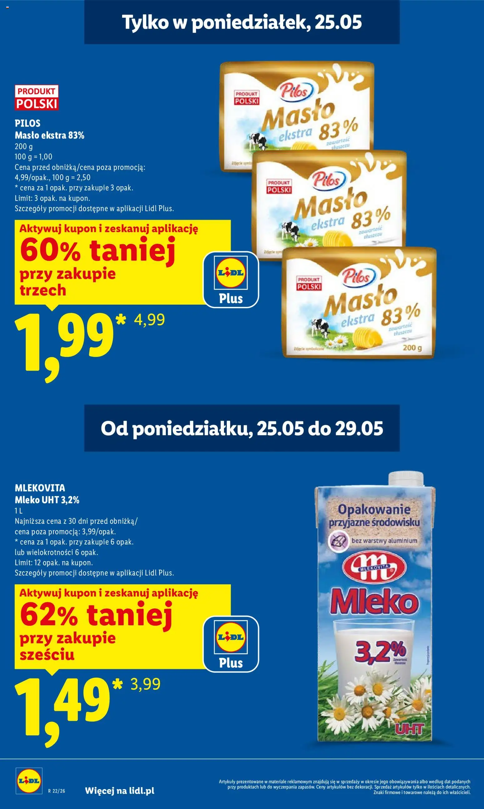 Lidl gazetka od 25.05.2026 | Strona: 14 | Produkty: Mleko, Masło