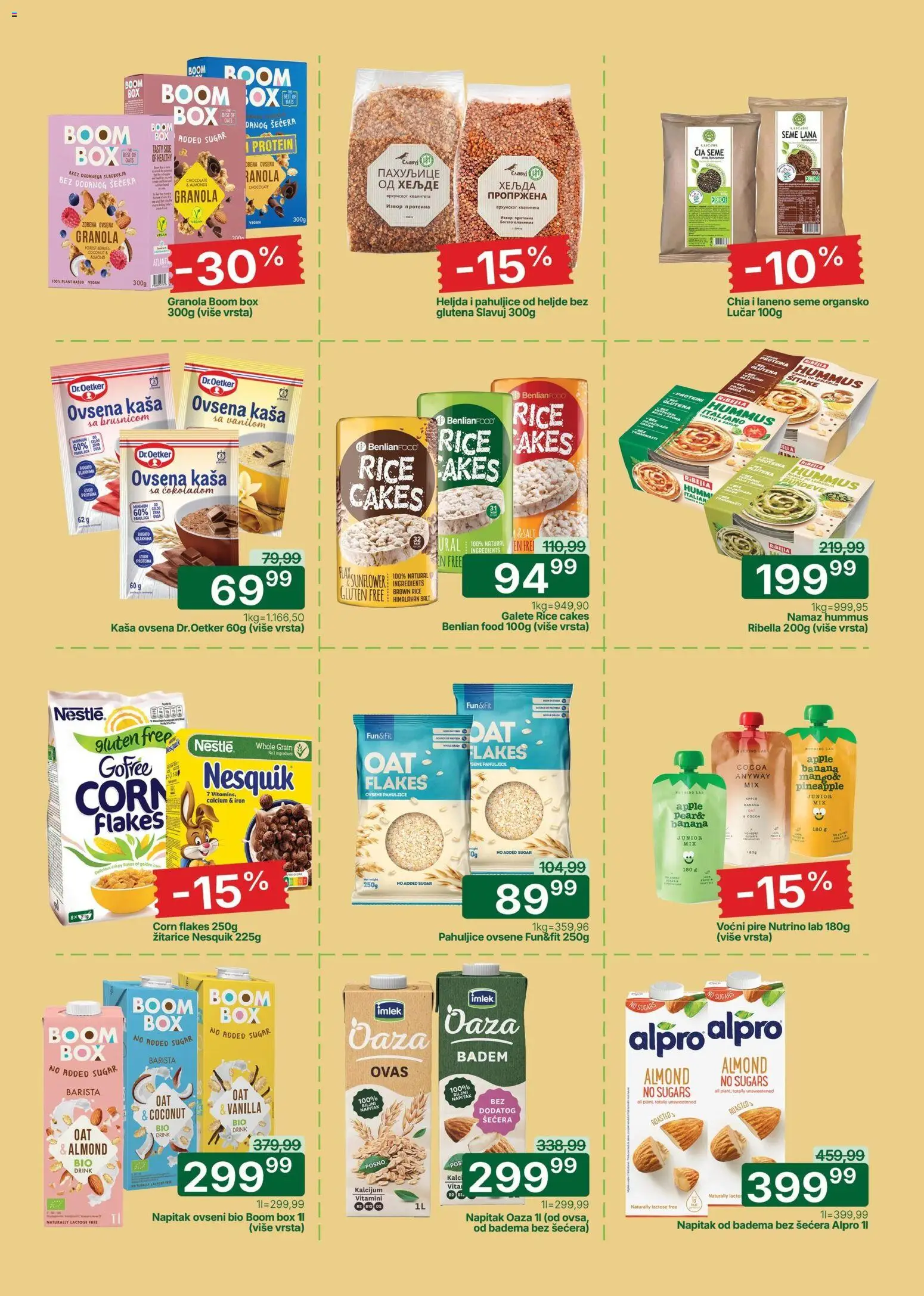 Univerexport katalog - važi od 11.05.2026 | Strana: 15 | Proizvode: Protein, Badem, Ovsena kaša, Ovsene pahuljice