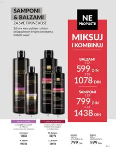 Mega Volume šampon, sa kompleksom peptida za volumen za tanku kosu bez volumena - pregled AVON kataloga - važi od 01.05.2026 | Strana: 141