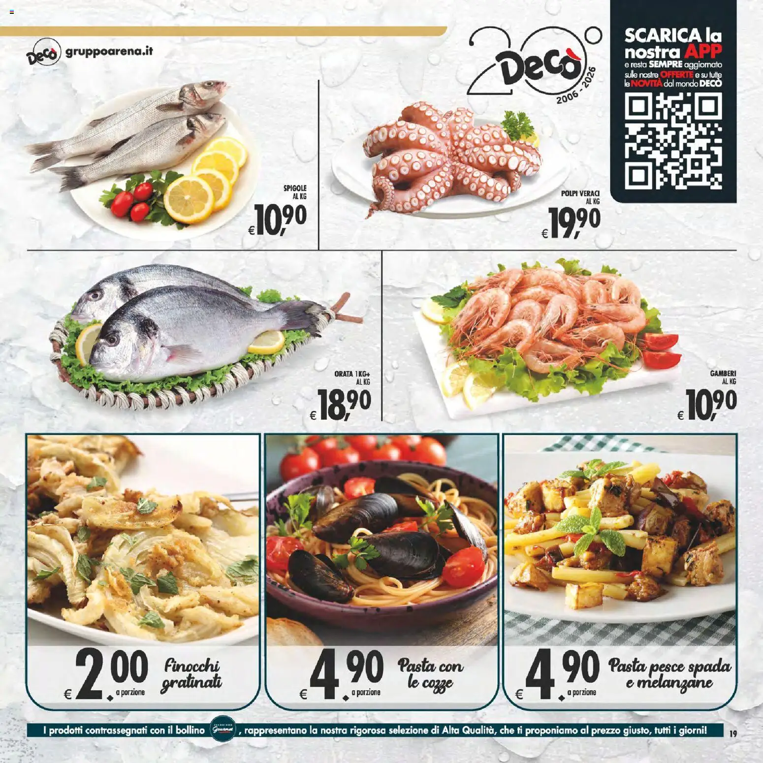 Volantino Decò del 08.05.2026 | Pagina: 19 | Prodotti: Pesce, Orata, Finocchi, Melanzane