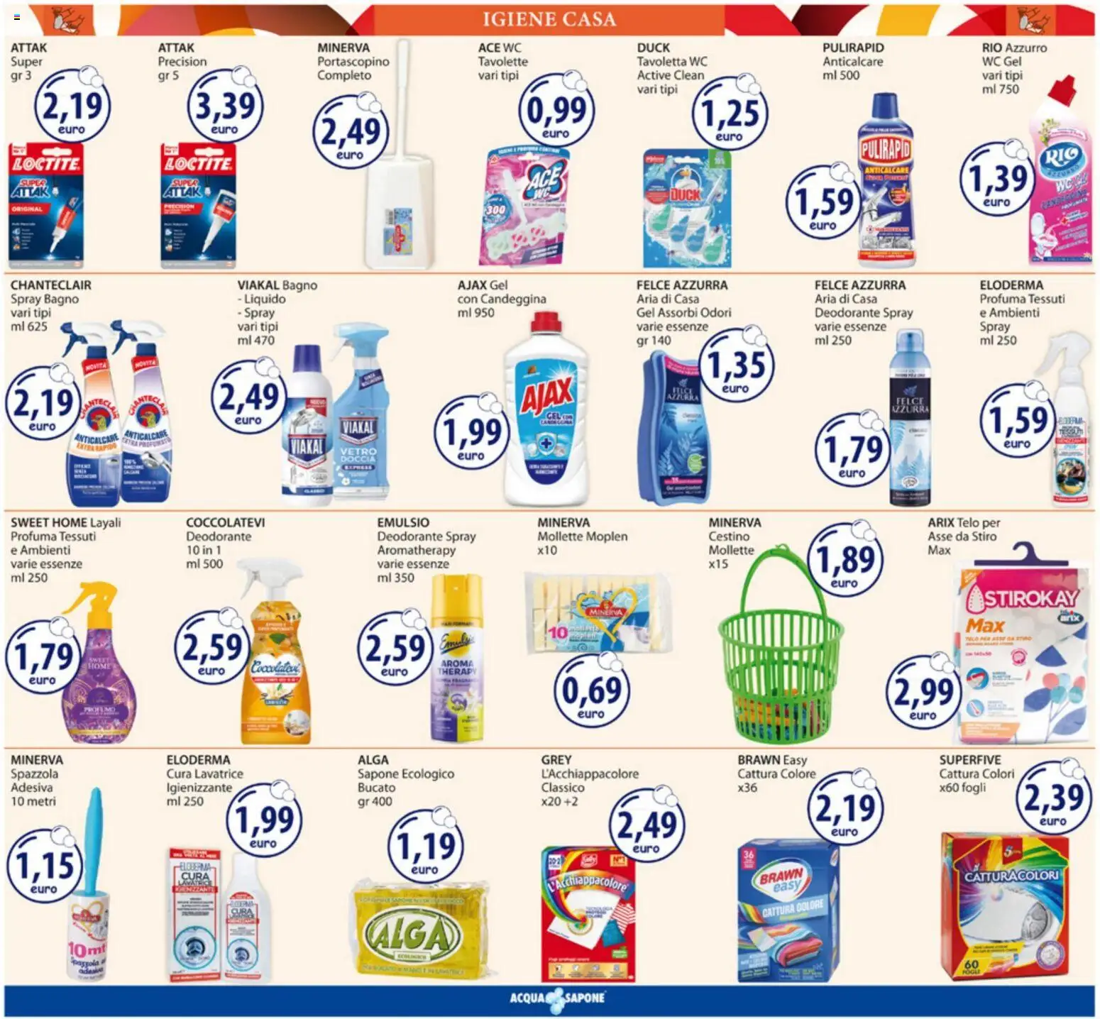 Volantino Acqua e Sapone del 19/10/2026 | Pagina: 16 | Prodotti: Tavoletta wc, Deodorante, Anticalcare, Tavoletta