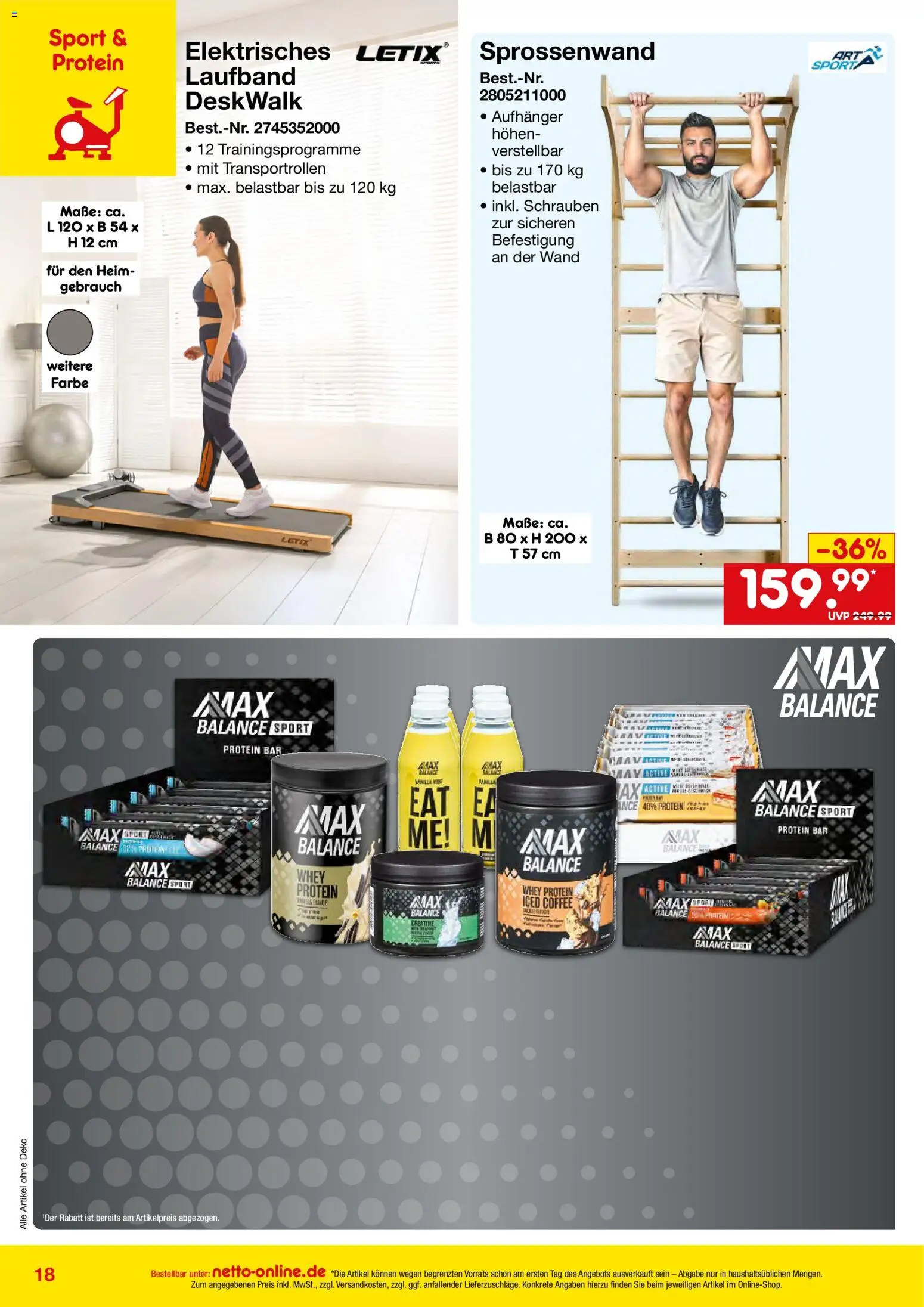Netto Marken-Discount Online-Angebote August – gültig ab 01.08.2026 | Seite: 18 | Produkte: Laufband