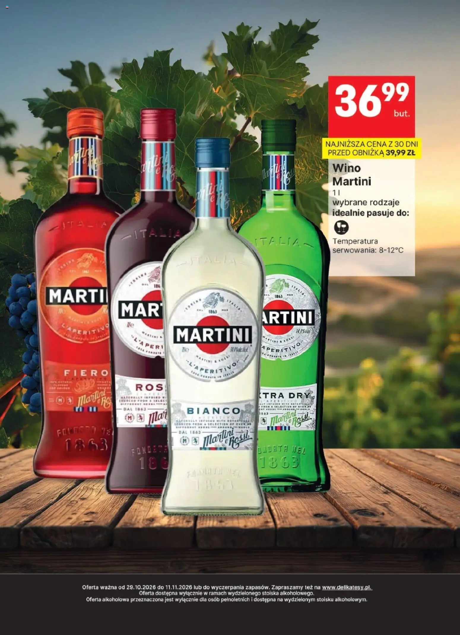 Delikatesy Centrum gazetka - DeliBarek od 29.10.2026 | Strona: 6 | Produkty: Martini, Wino