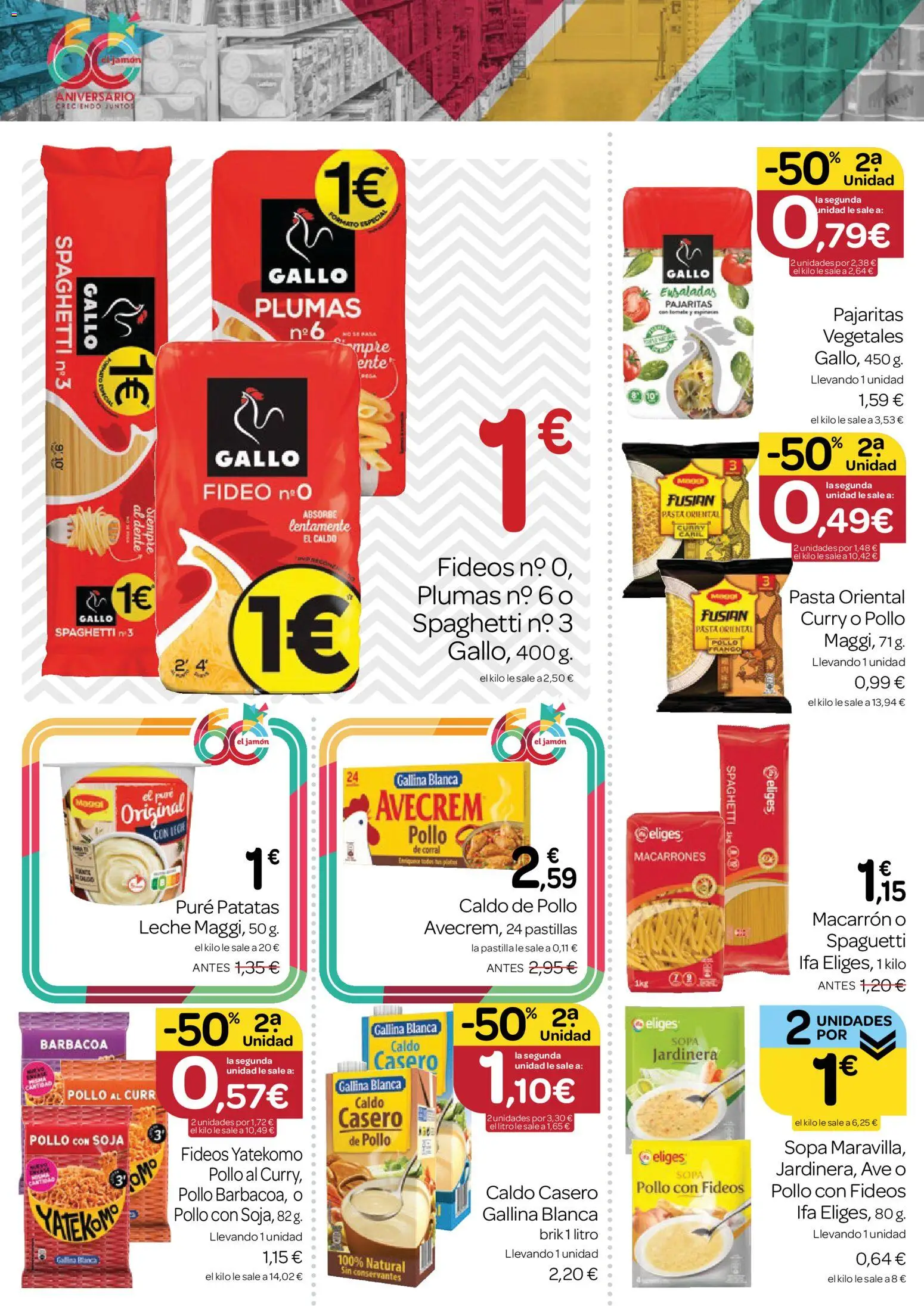 Supermercados El Jamón folleto │ válido desde el 23.04.2026 | Página: 14 | Productos: Leche, Jamón, Jardinera, Pasta