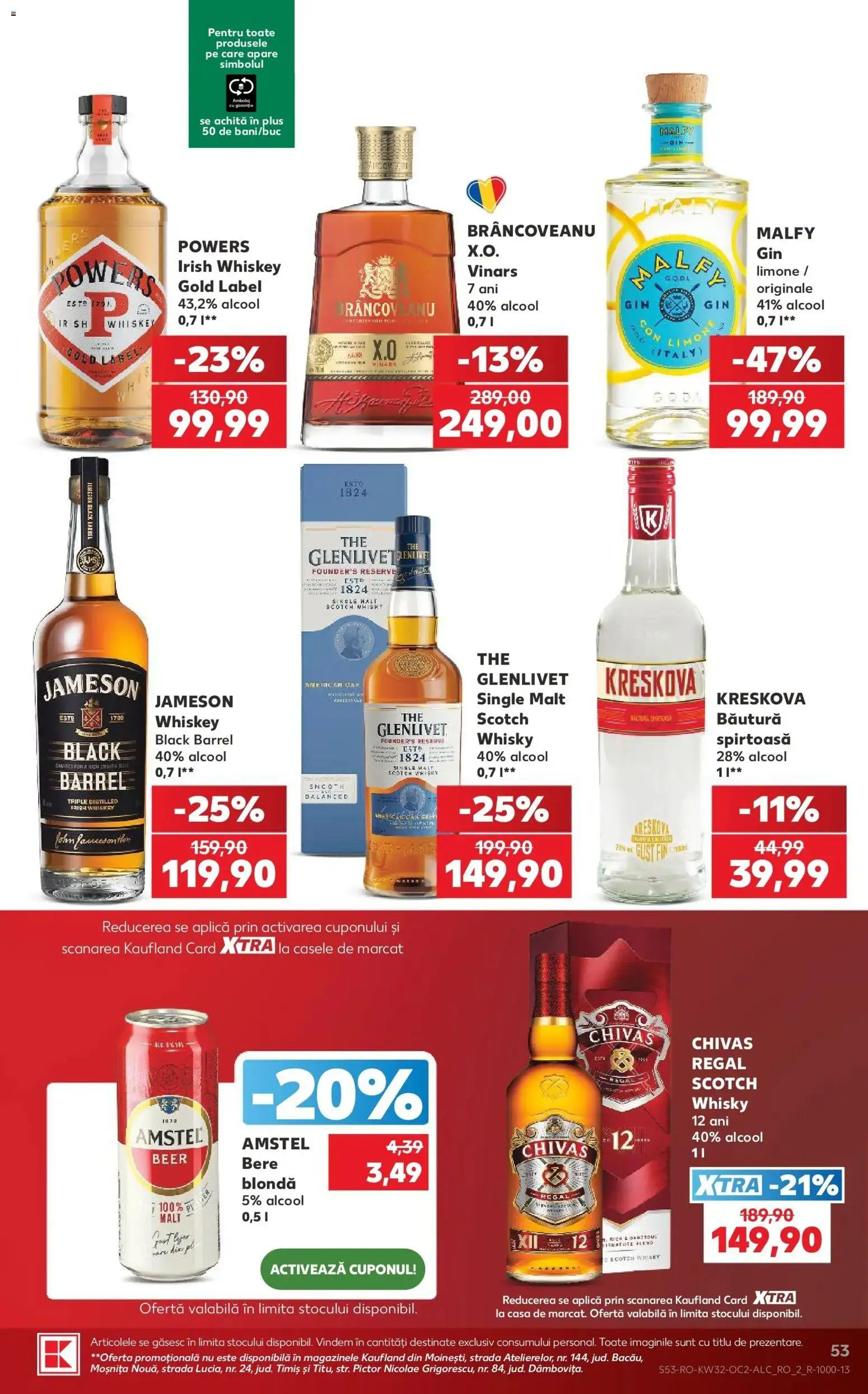 Noul catalog Kaufland – valabil de la 05.08.2026 | Pagină: 53 | Produse: Scotch Whisky, Bere, Plus, Black