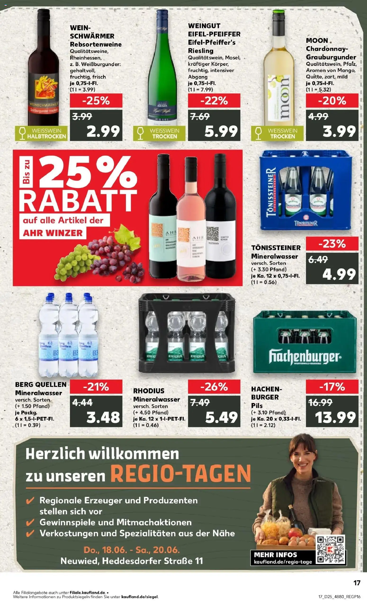 Kaufland Prospekt Andernach – gültig ab 15.06.2026 | Seite: 2 | Produkte: Weißwein, Burger, Mineralwasser, Wein