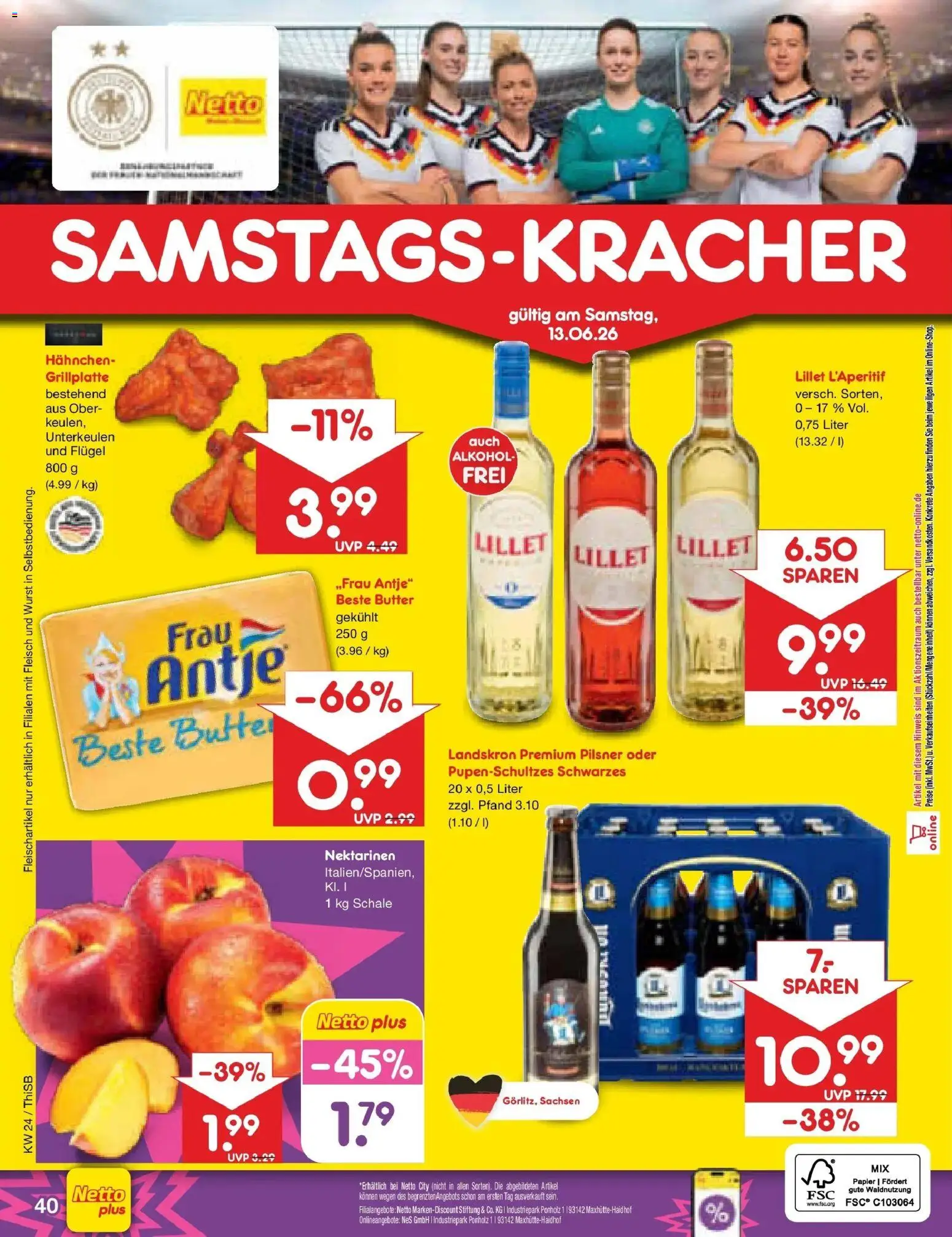 Netto Marken-Discount Prospekt Pirna – gültig ab 08.06.2026 | Seite: 60 | Produkte: Butter, Nektarinen, Lillet, Wurst