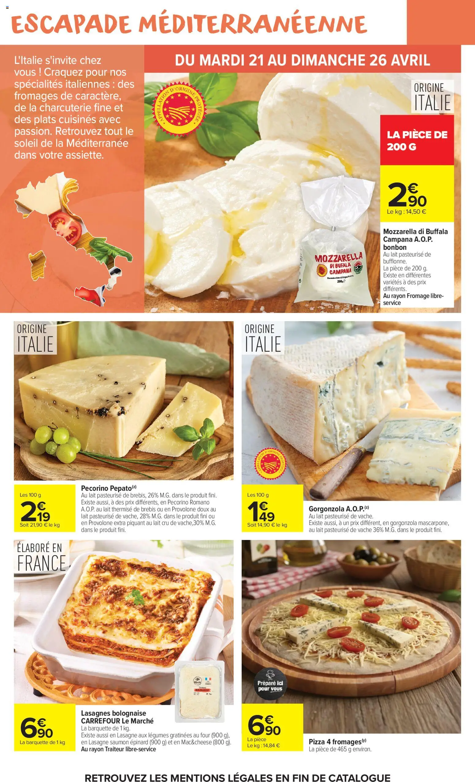 {H1} | Page: 6 | Produits: Four, Lait, Fromage, Provolone
