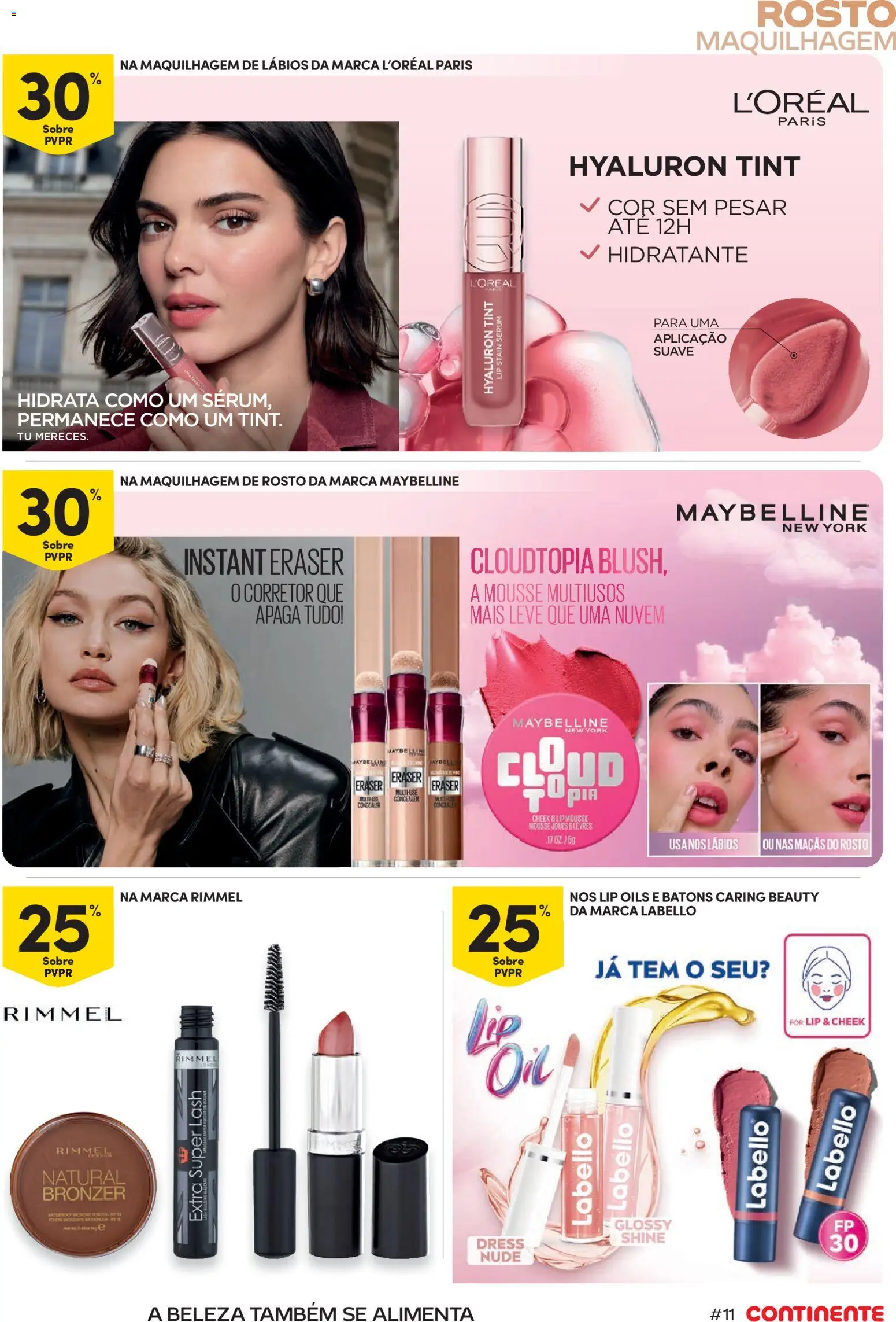 Continente Beleza Receita perfeita para um cuidado total │ válido de 18/08/2026 | Página: 11 | Produtos: Corretor, Bronzer, Sérum, Maçãs