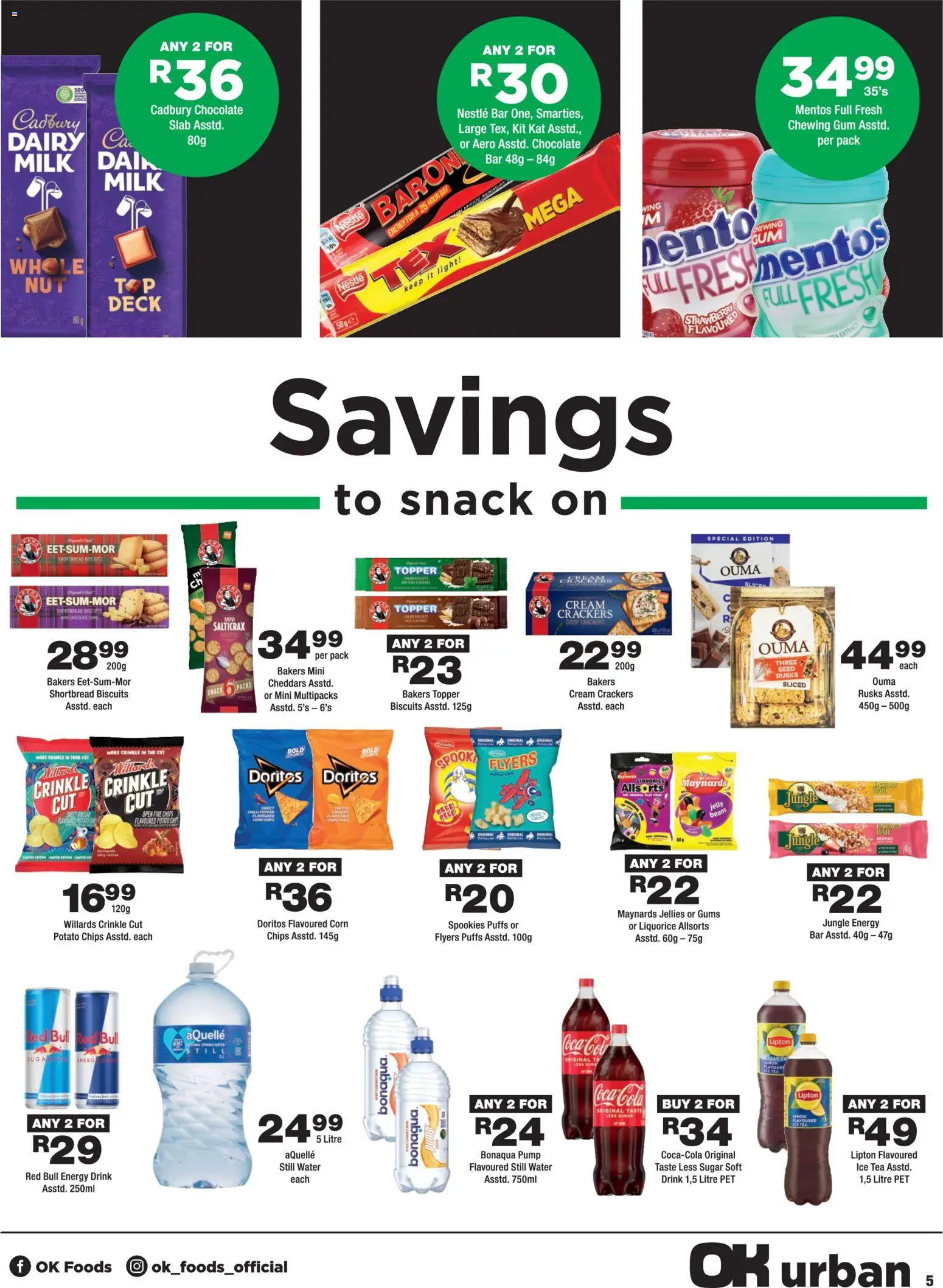 New OK Foods catalogue – valid from 23/10/2026 | Page: 5 | Products: Milk, Biscuits, Chocolate, Rusks