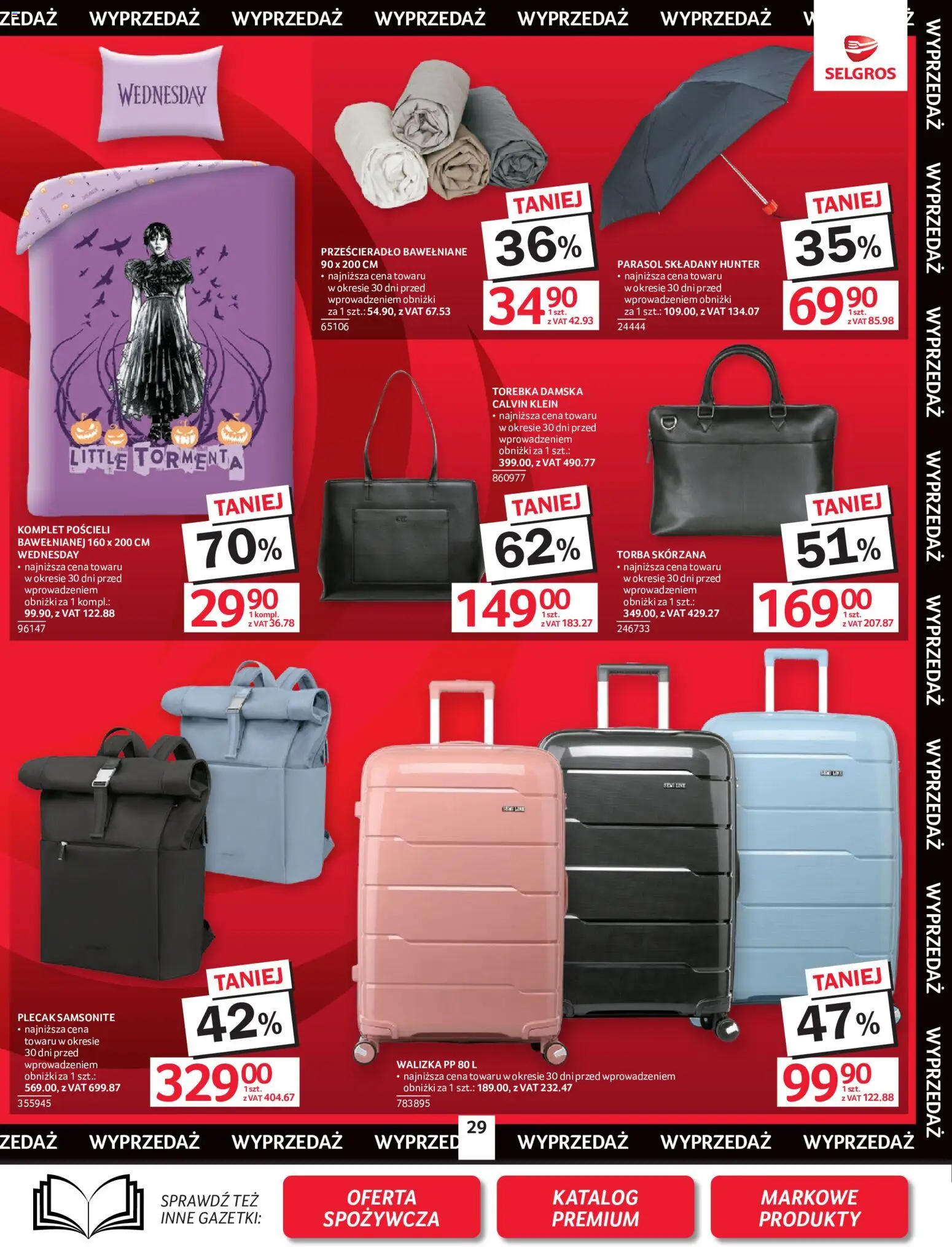 Selgros cash&carry gazetka - Oferta przemysłowa od 02.06.2026 | Strona: 32 | Produkty: Torebka, Plecak, Parasol, Walizka