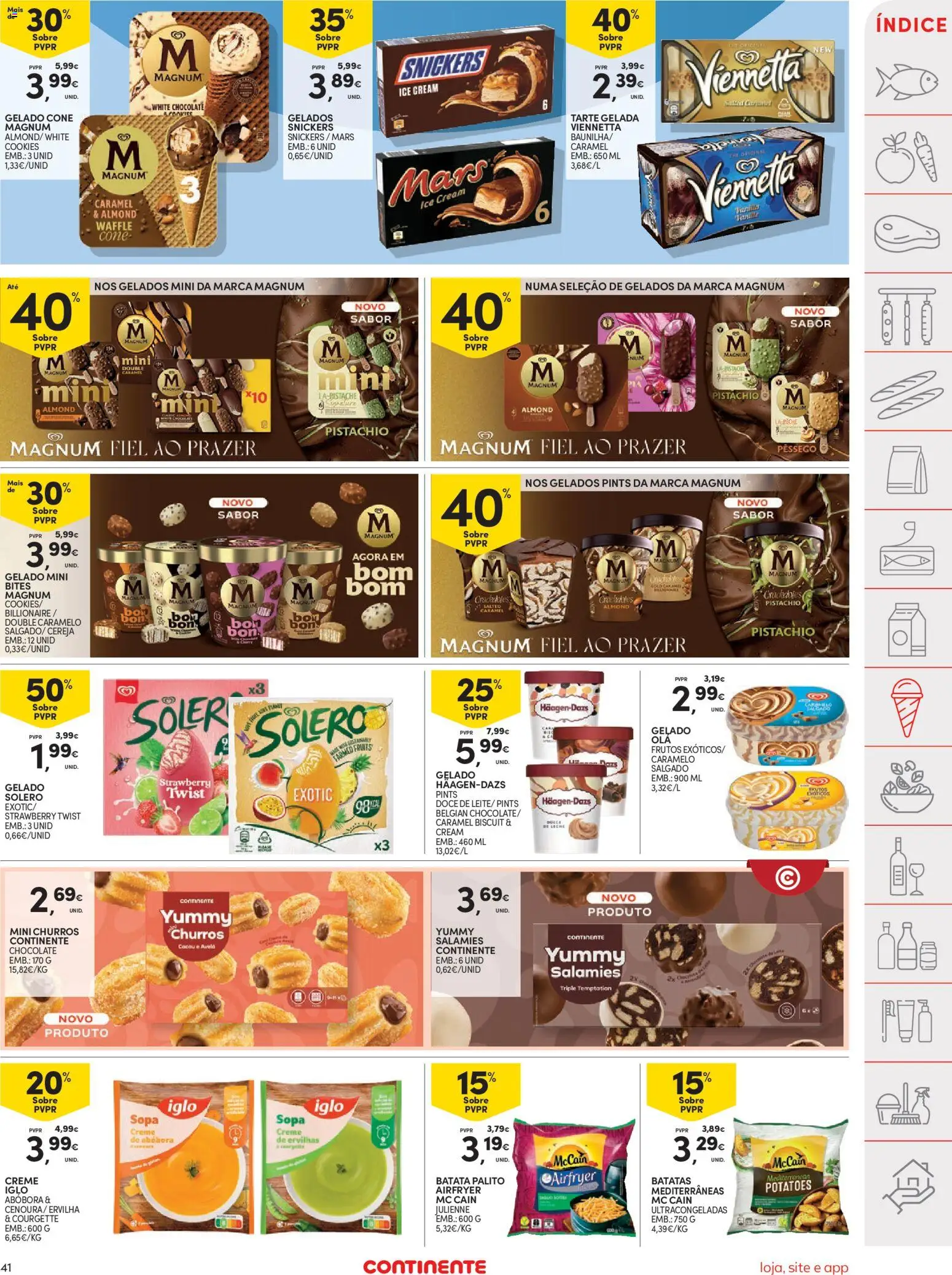 Continente folheto │ válido de 29/09/2026 | Página: 41 | Produtos: Cereja, Gelado, Sopa, Tarte