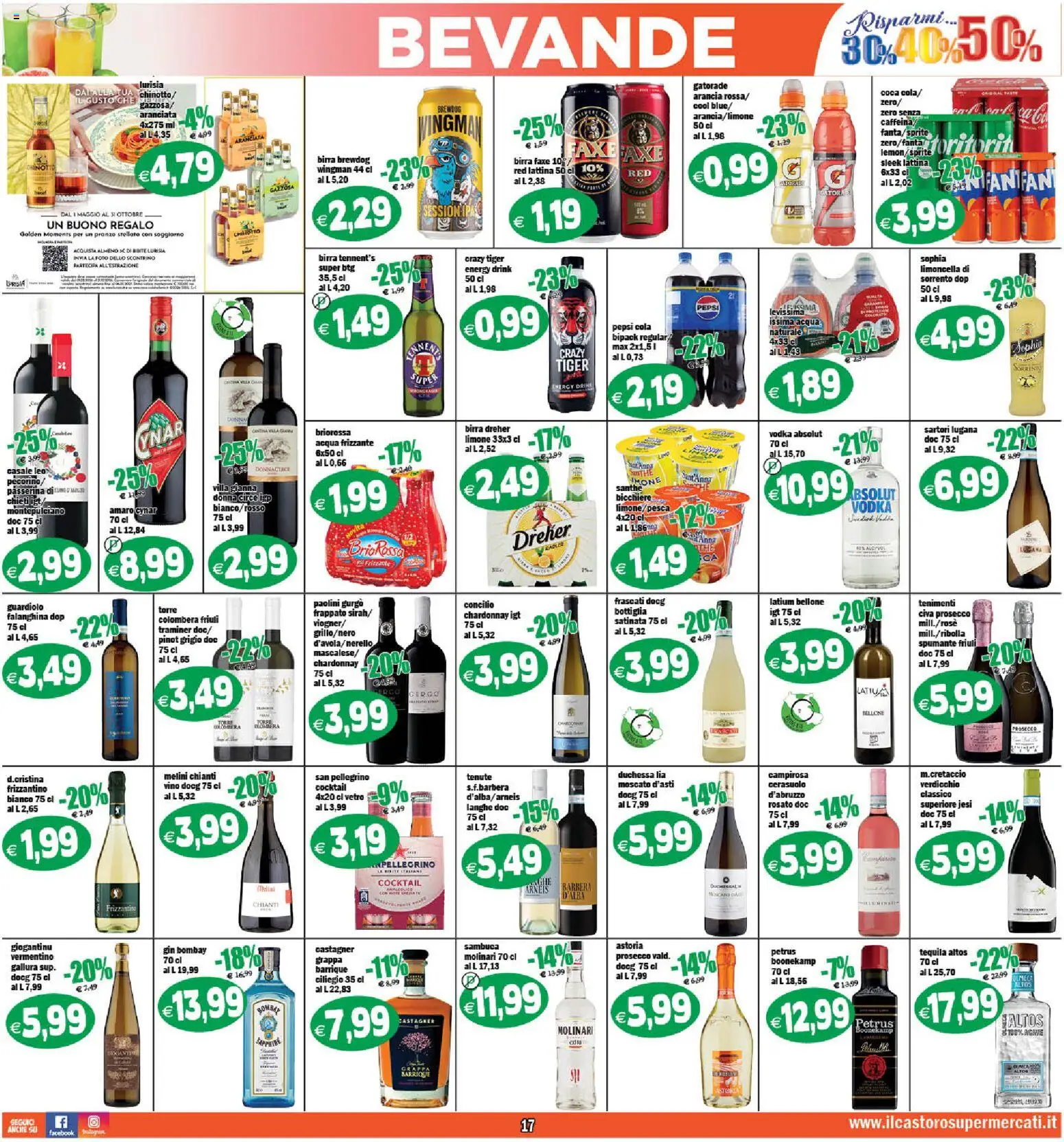 Volantino Il Castoro del 29.05.2026 | Pagina: 17 | Prodotti: Chinotto, Spumante, Bibite, Grappa