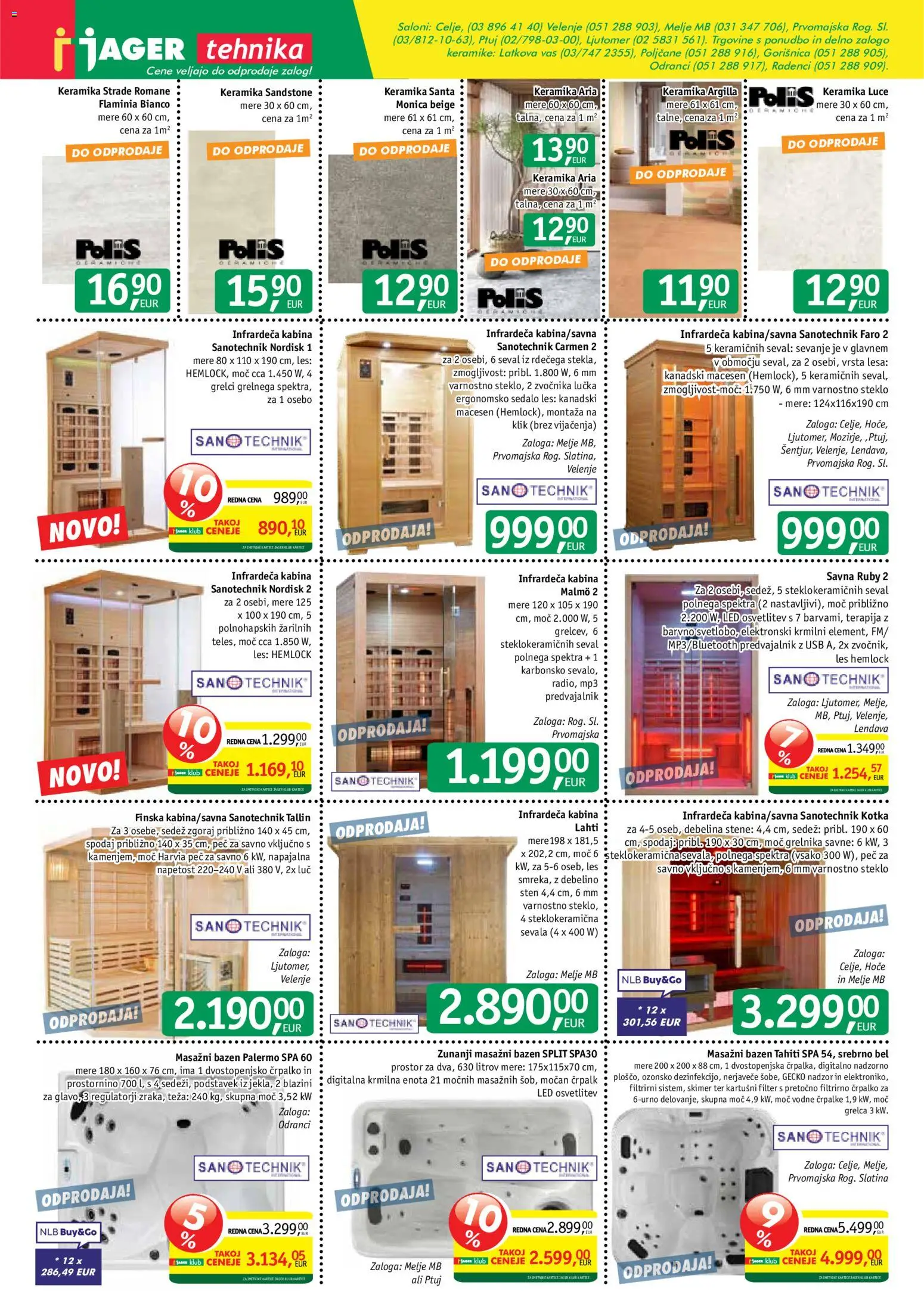 Novi Jager katalog ponudbe – veljaven od 14.10.2026 | Stran: 8 | Izdelki: Bazen, Predvajalnik, Usb, Masažni bazen