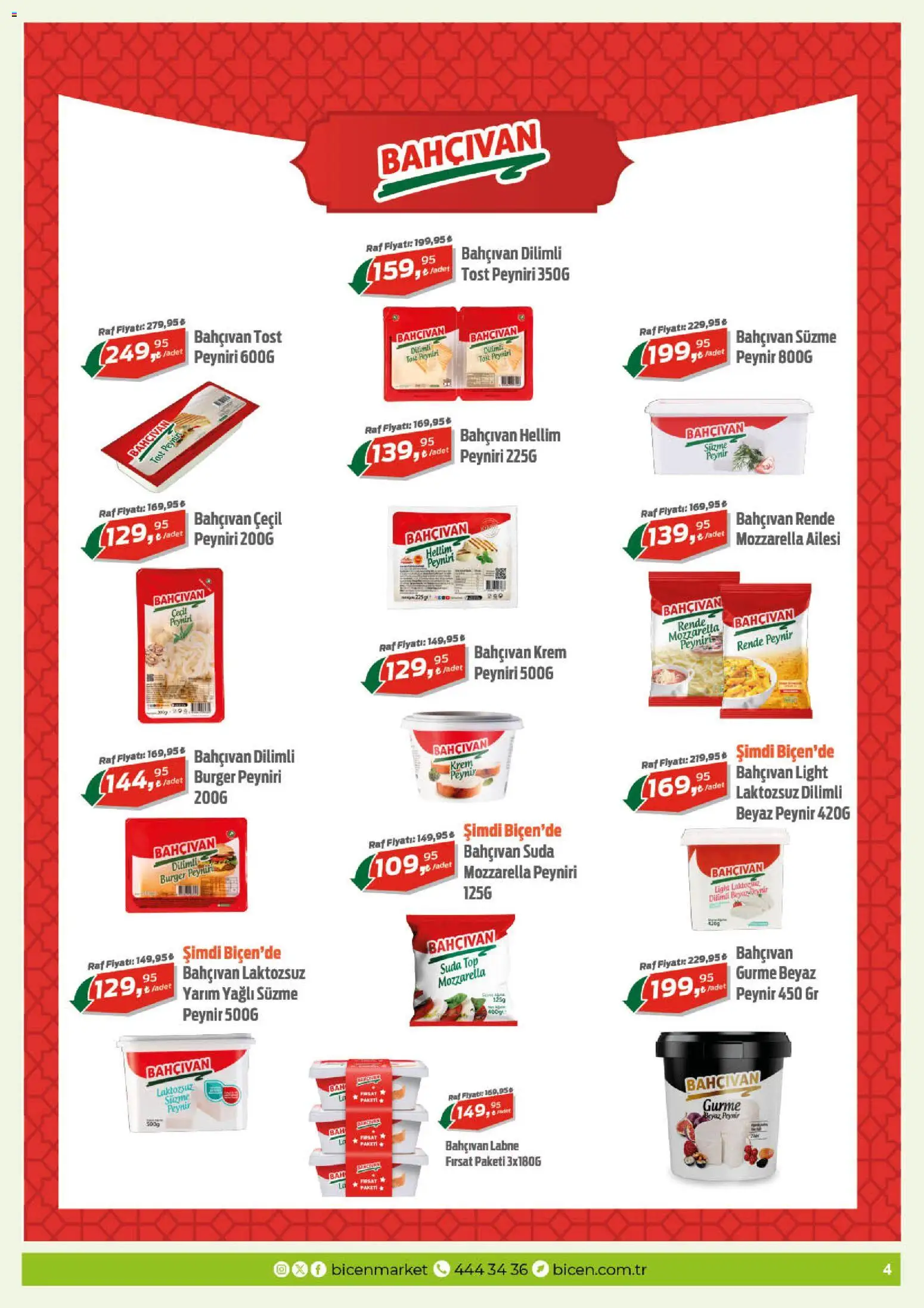 Biçen Market Katalog - 14 Temmuz 2026 tarihinden itibaren geçerlidir | Sayfa: 4 | Ürünler: Raf, Krem, Peynir, Rende