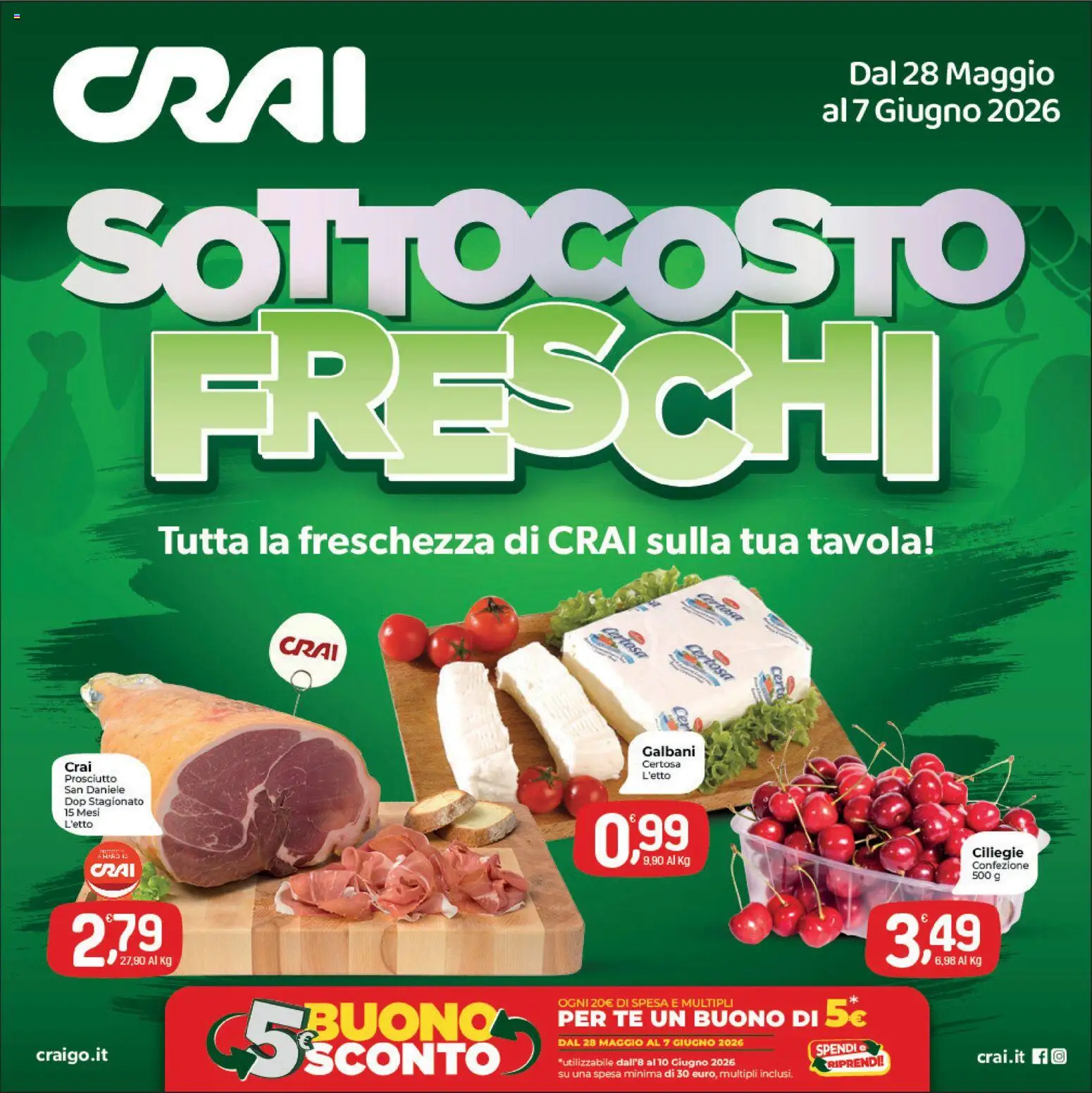Volantino CRAI del 28.05.2026 | Pagina: 1 | Prodotti: Tè, Prosciutto