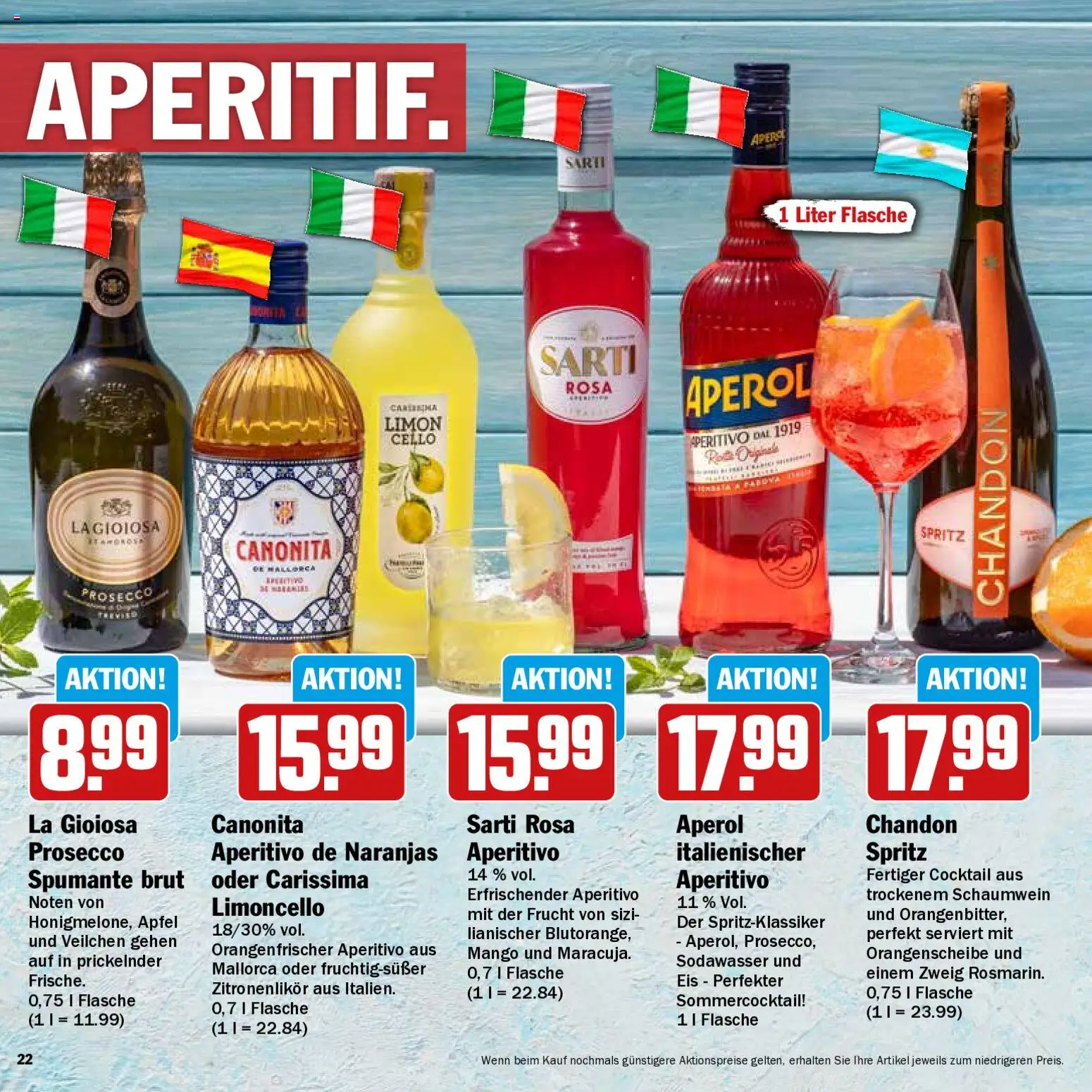 HIT Grillbroschüre – gültig ab 10.08.2026 | Seite: 22 | Produkte: Mango, Limoncello, Aperol, Eis