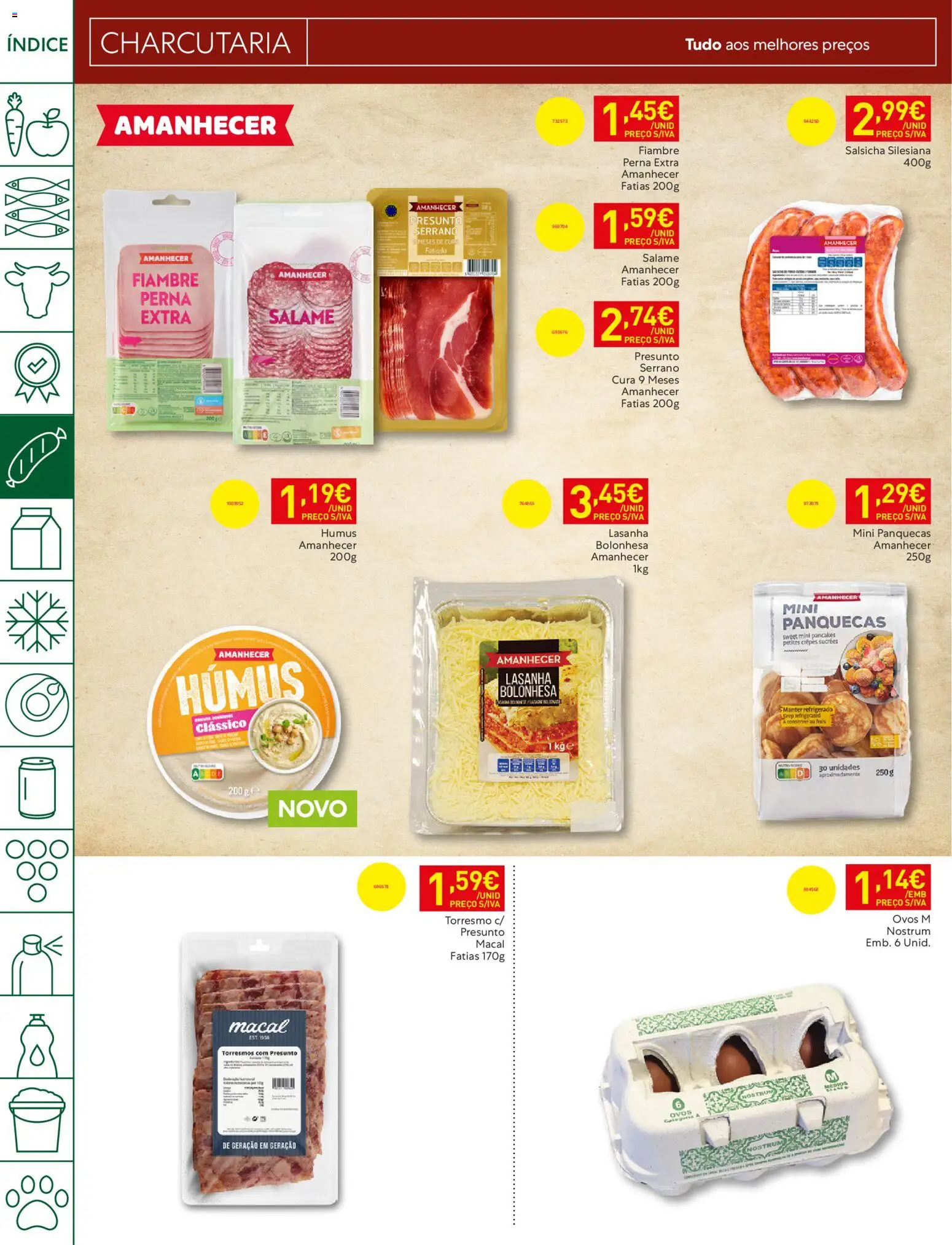 Recheio folheto │ válido de 09.06.2026 | Página: 12 | Produtos: Lasanha, Salsicha, Salame, Presunto