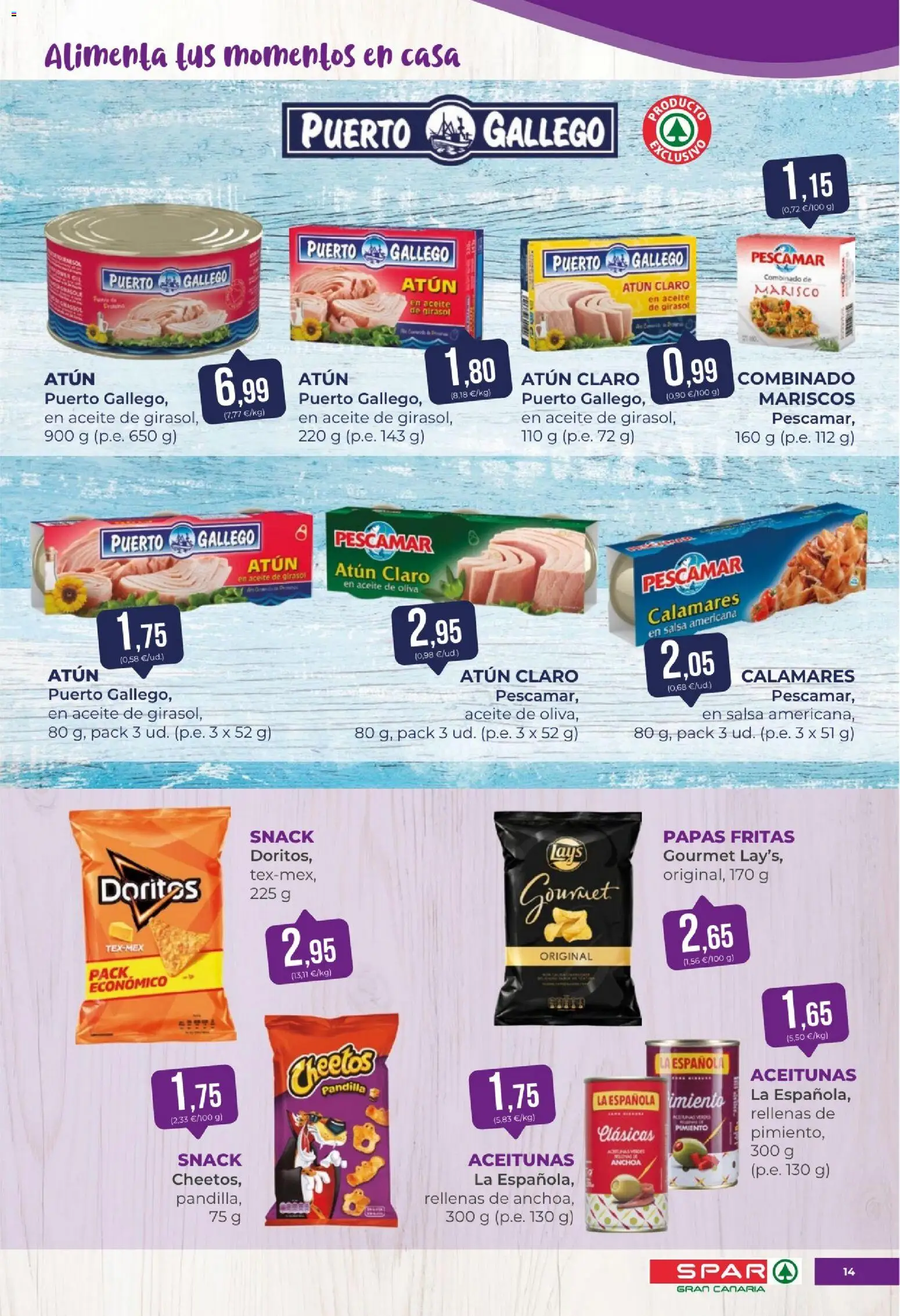Spar folleto │ válido desde el 04/09/2026 | Página: 14 | Productos: Aceitunas, Calamares, Atún, Anchoa