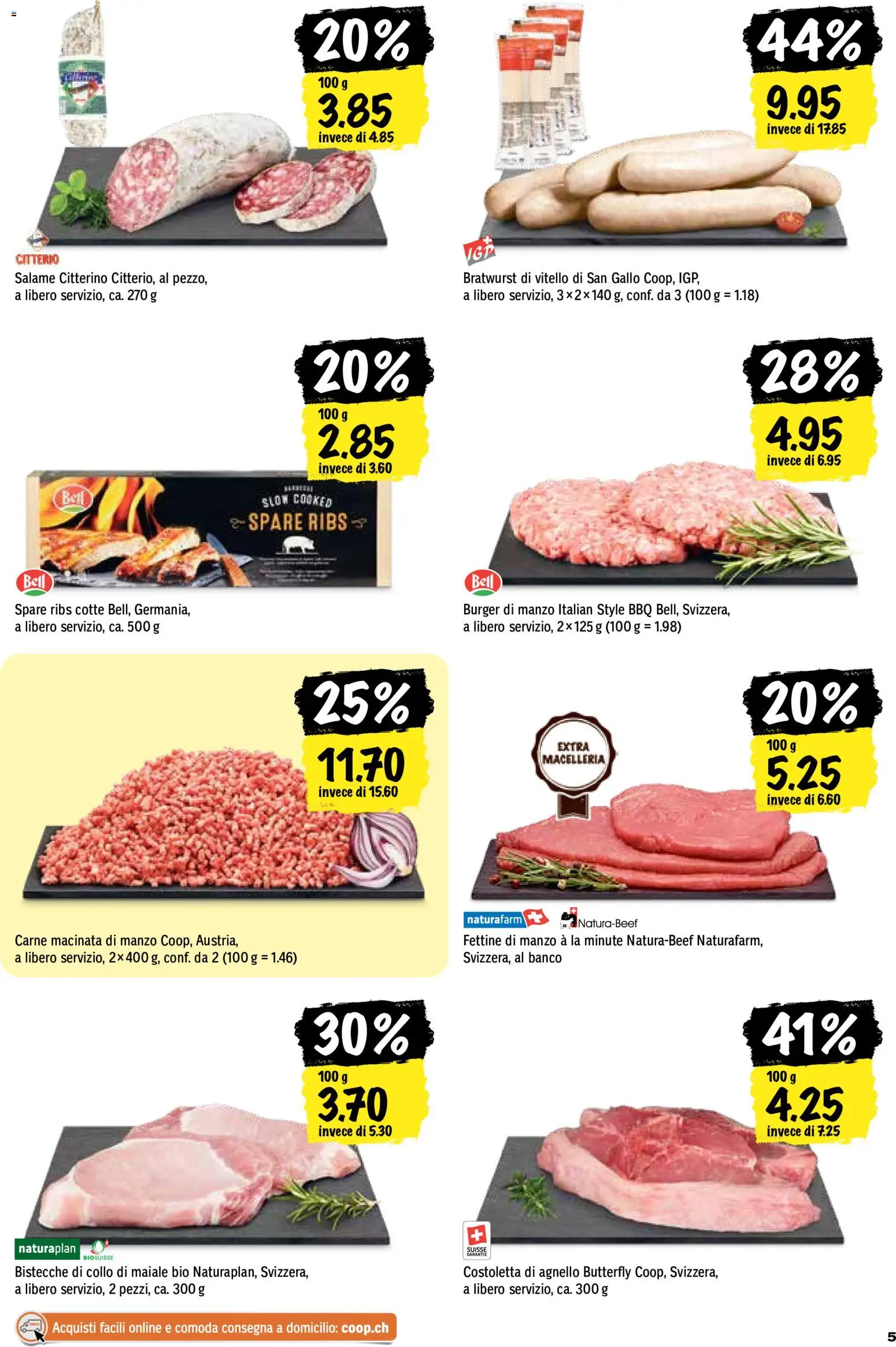 Coop aktionen IT – gültig ab 11.06.2026 | Seite: 5 | Produkte: Spare Ribs, Burger