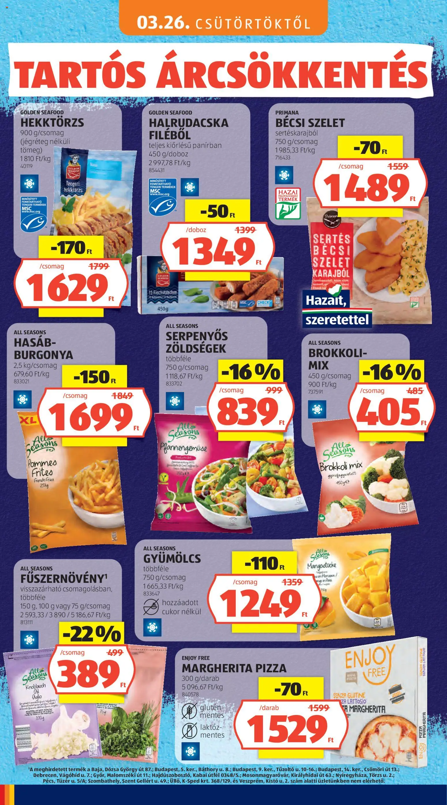 Aldi akciós ujság - amely érvényes a következő dátumtól: 03.05.2026 | Oldal: 80 | Termékek: Burgonya, Gyümölcs, Brokkoli, Halrudacska