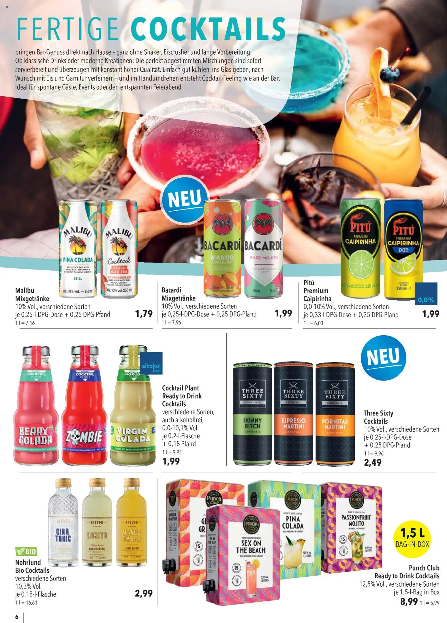 CITTI Markt Sommer Aperitifs – gültig ab 24.06.2026 | Seite: 6 | Produkte: Martini, Rum, Mango, Eis