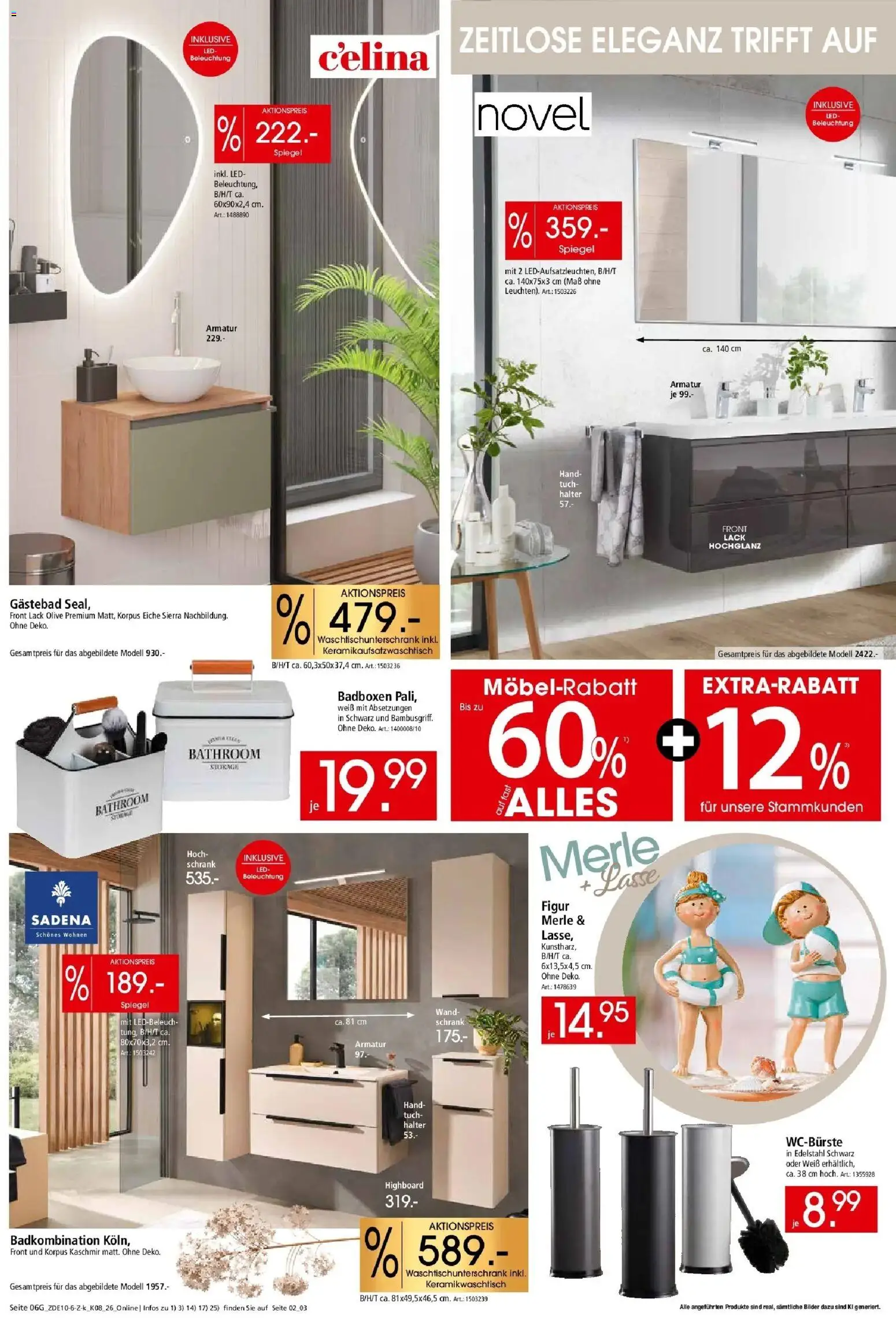 Zurbrüggen - Zurbrüggen: Küchen Vorteilswochen (ab 24.10.2026) zum Blättern | Seite: 20 | Produkte: HIghboard, Schrank, Spiegel, Armatur