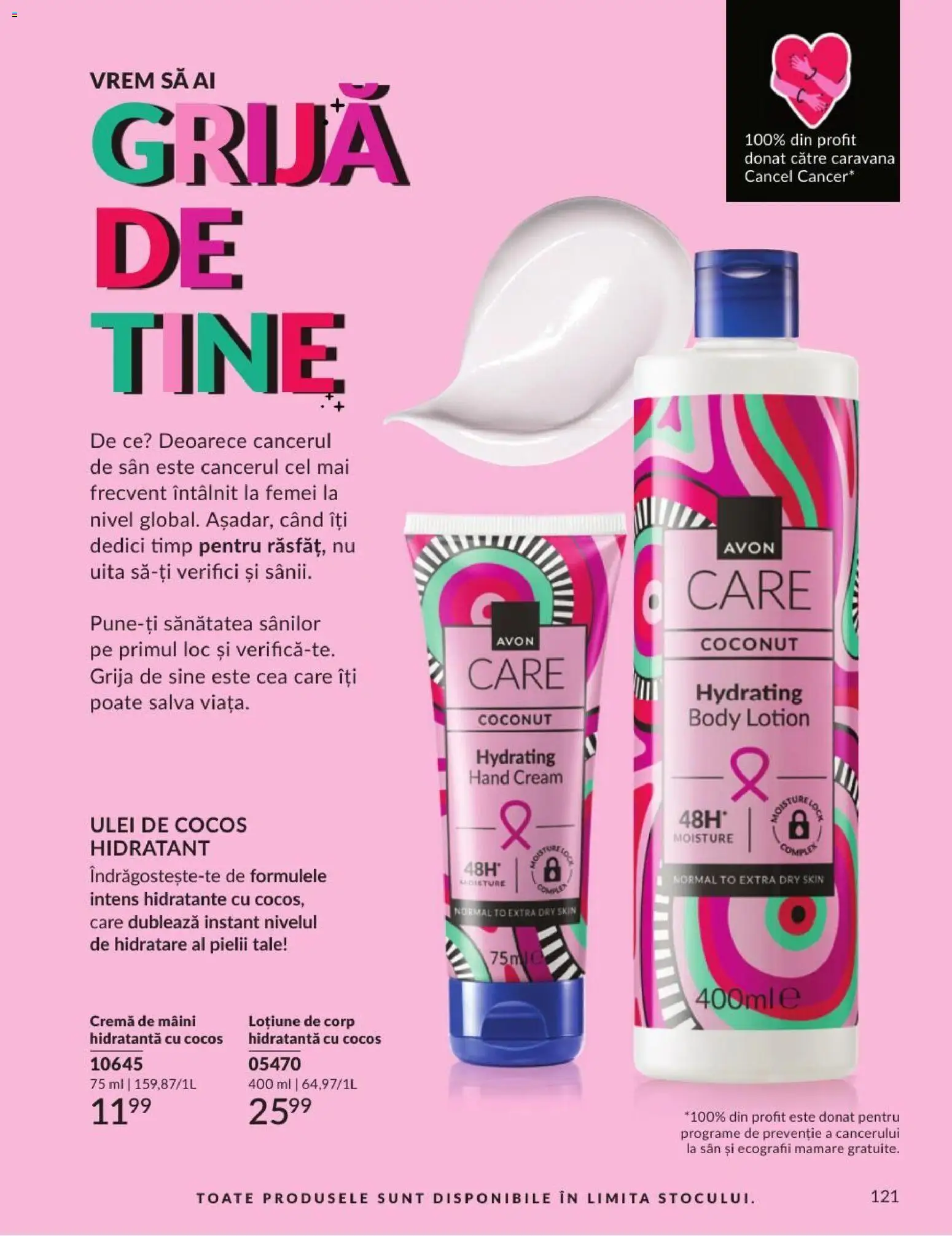 Noul catalog Avon – valabil de la 01.08.2026 | Pagină: 121 | Produse: Body, Cremă, Ulei, Cremă de mâini