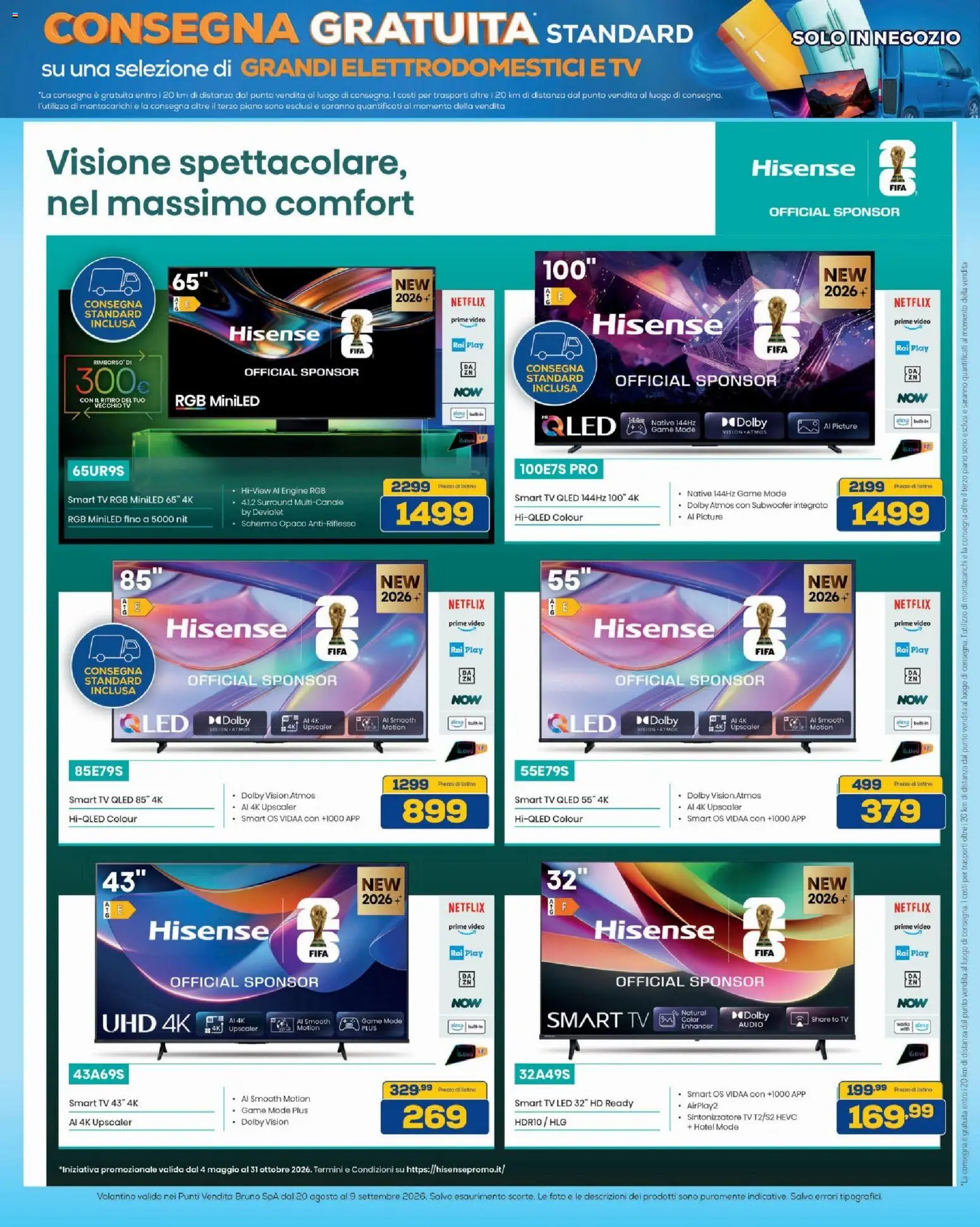 Volantino BRUNO del 20/08/2026 | Pagina: 21 | Prodotti: Schermo, smart TV, TV, Video