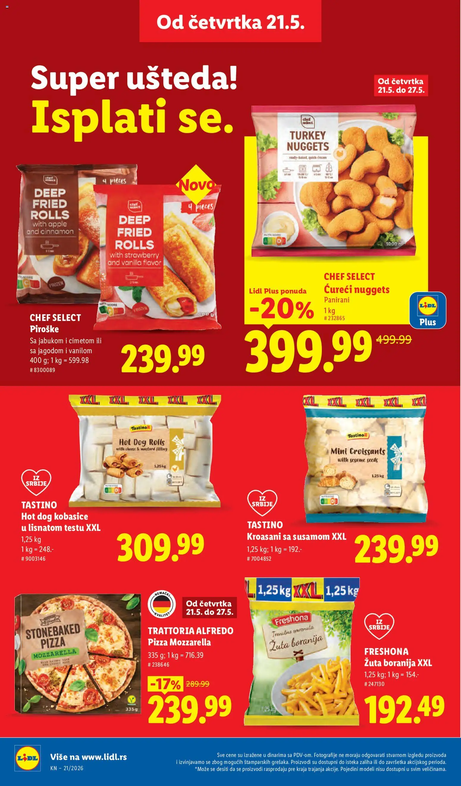 Lidl katalog - važi od 21.05.2026 | Strana: 24 | Proizvode: Boranija, Mozzarella, Hot dog