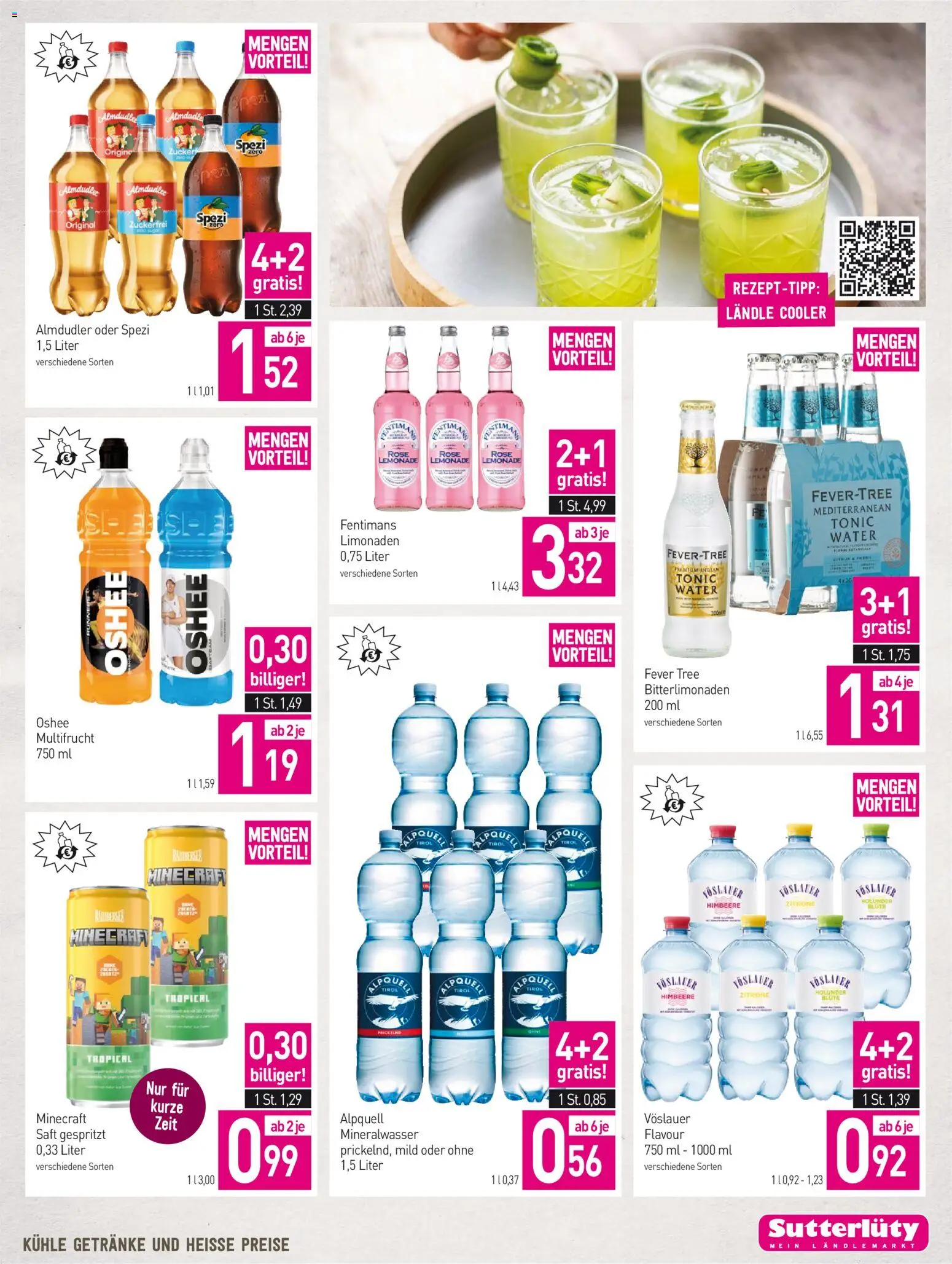 Sutterlüty Flugblatt gültig ab 22.10.2026 | Seite: 19 | Produkte: Getränke, Zitrone, Himbeere, Mineralwasser