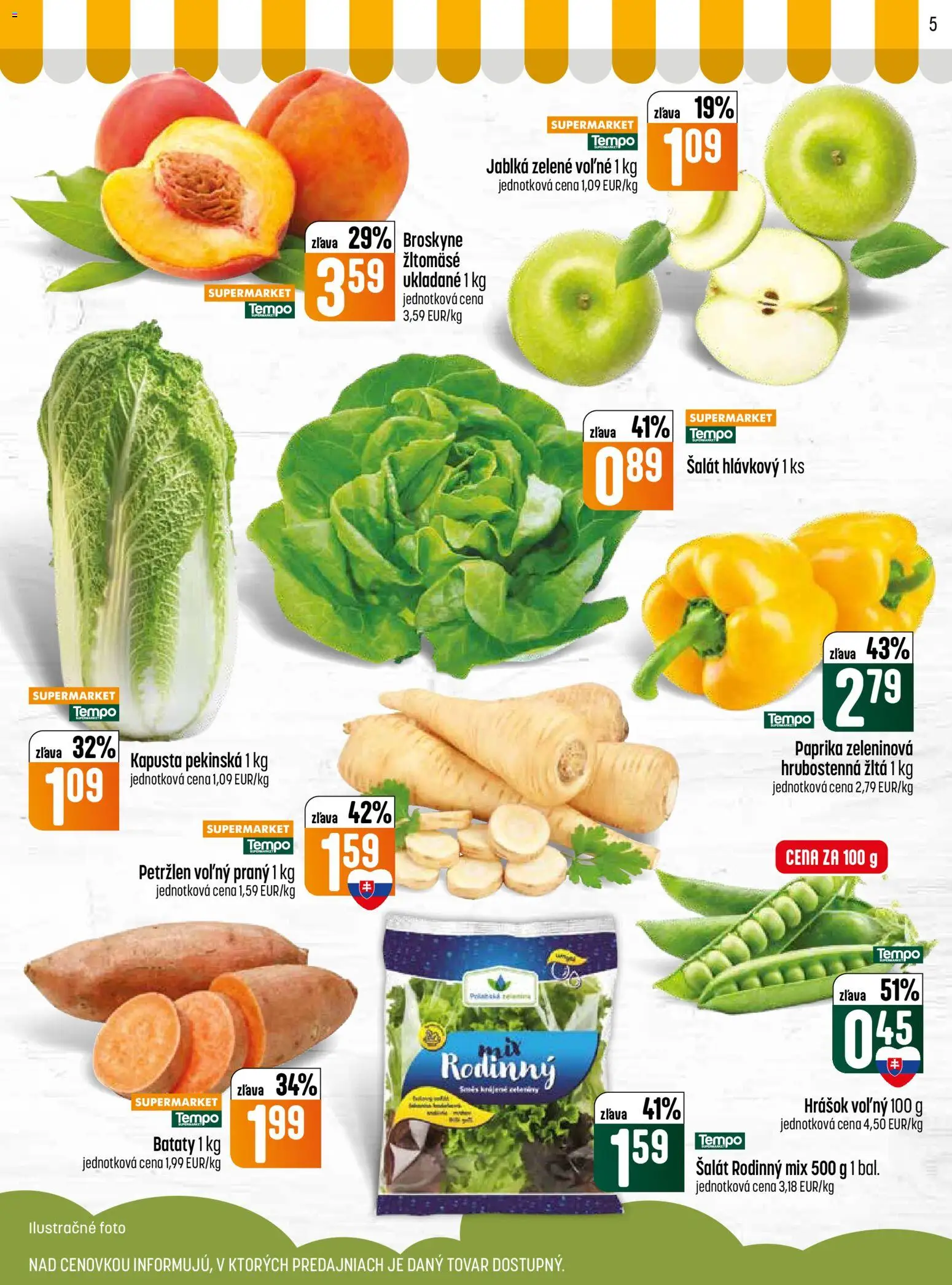 Nové COOP Jednota akcie – leták je platný od 11.06.2026 | Strana: 5 | Produkty: Kapusta, Jablká, Šalát, Petržlen