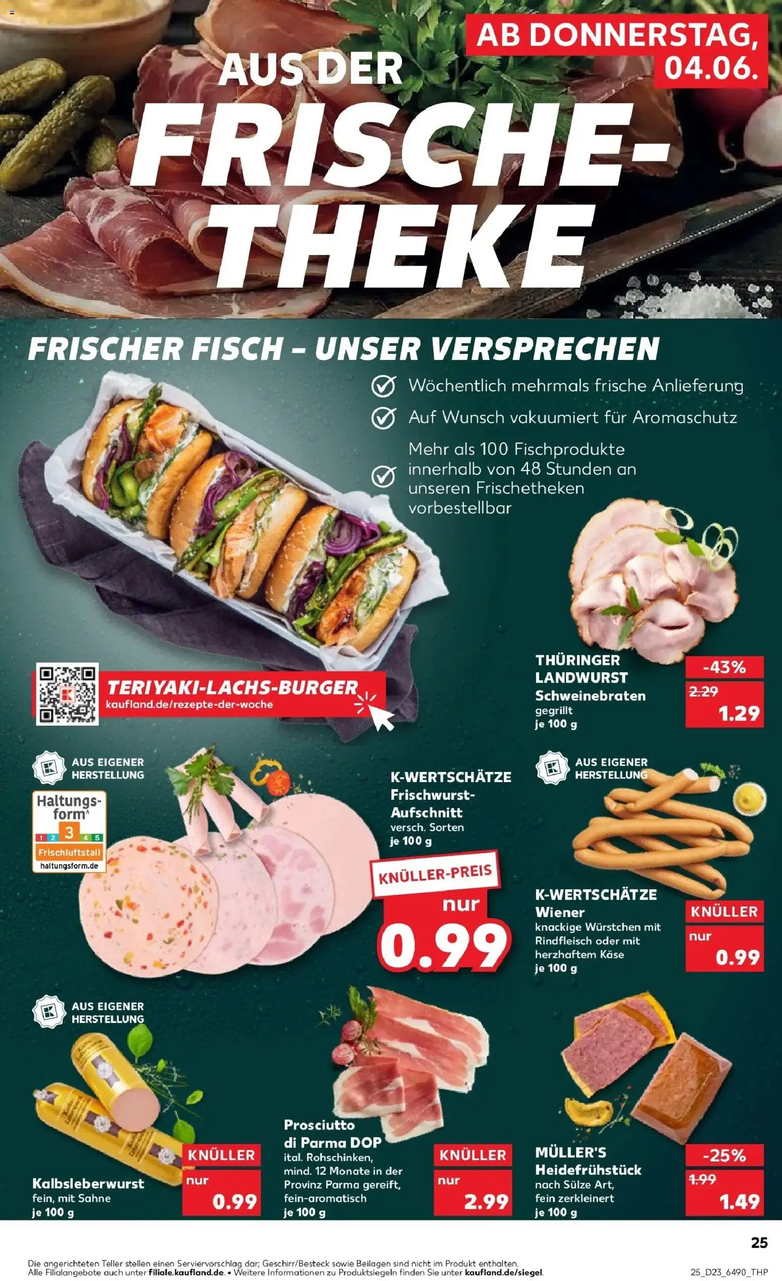 Kaufland Prospekt Berlin – gültig ab 01.06.2026 | Seite: 32 | Produkte: Theke, Burger, Fisch, Sahne