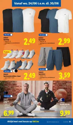 CRIVIT Hoodie met rits, maten M - XL, katoenmix - Voorbeeld van een folder van Lidl, geldig van 22/06/2026 | Pagina: 23