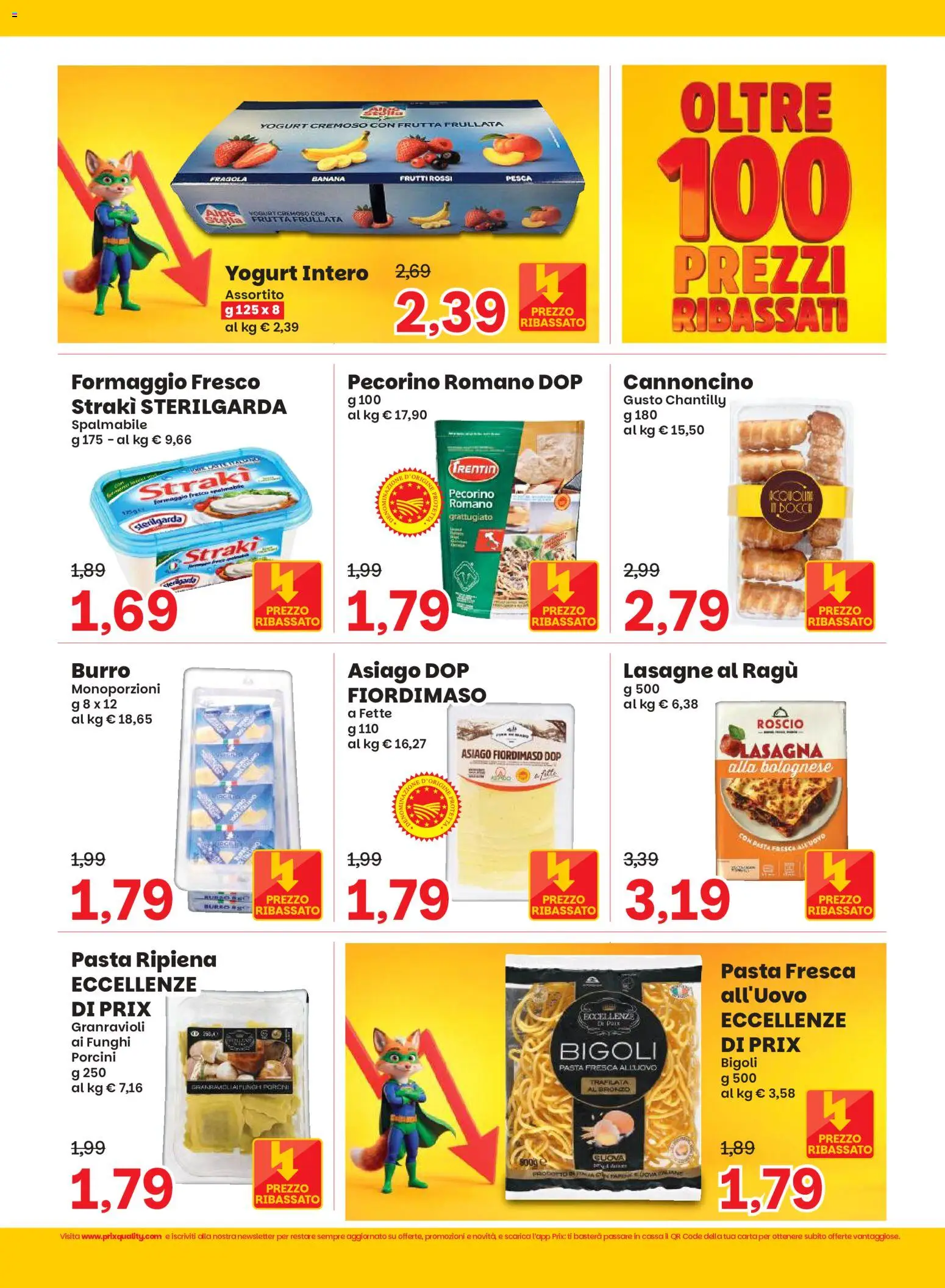 Volantino Prix del 01/09/2026 | Pagina: 3 | Prodotti: Formaggio, Pesca, Ragú, Lasagne