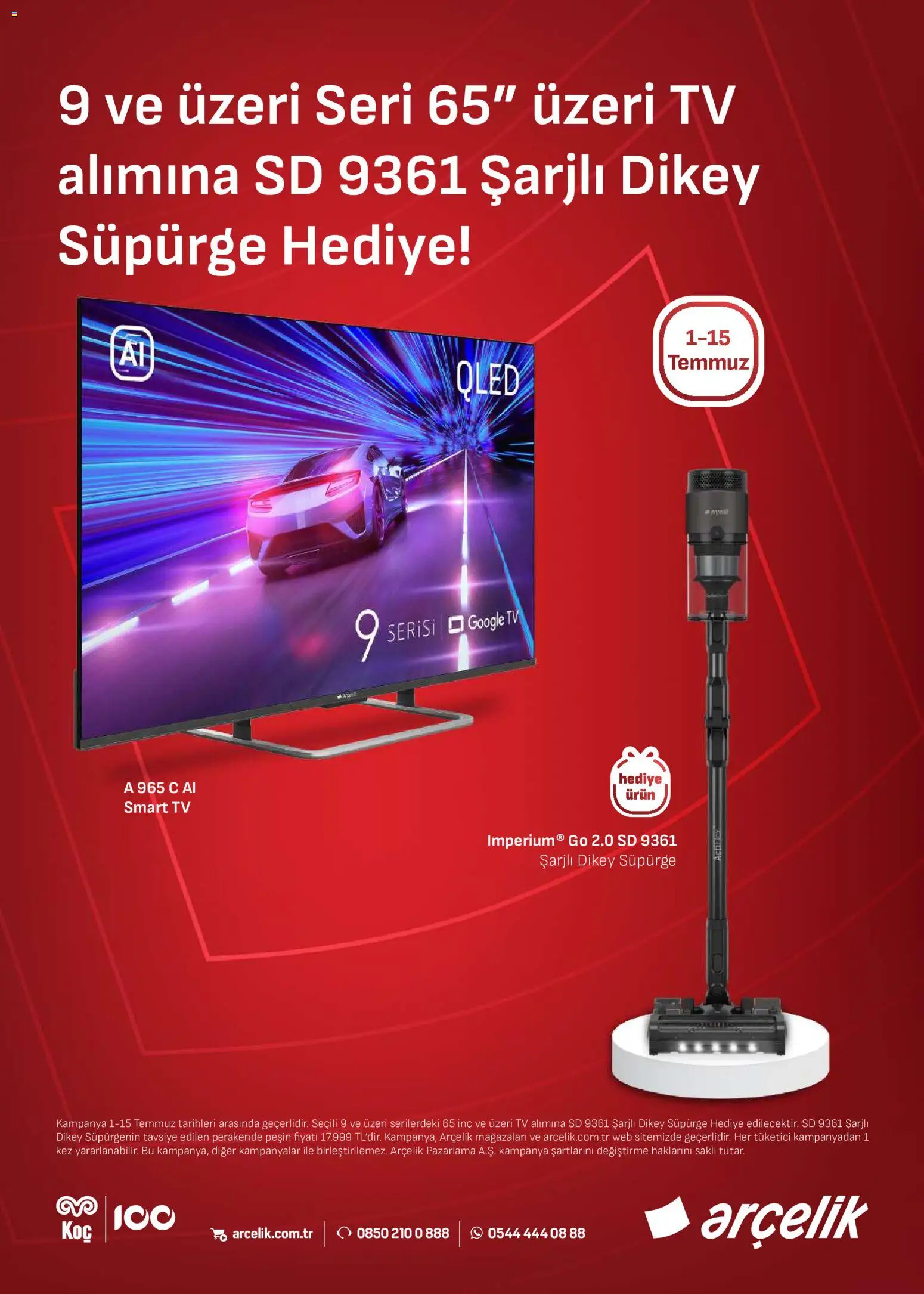 Arçelik Katalog - 01 Temmuz 2026 tarihinden itibaren geçerlidir | Sayfa: 85 | Ürünler: TV