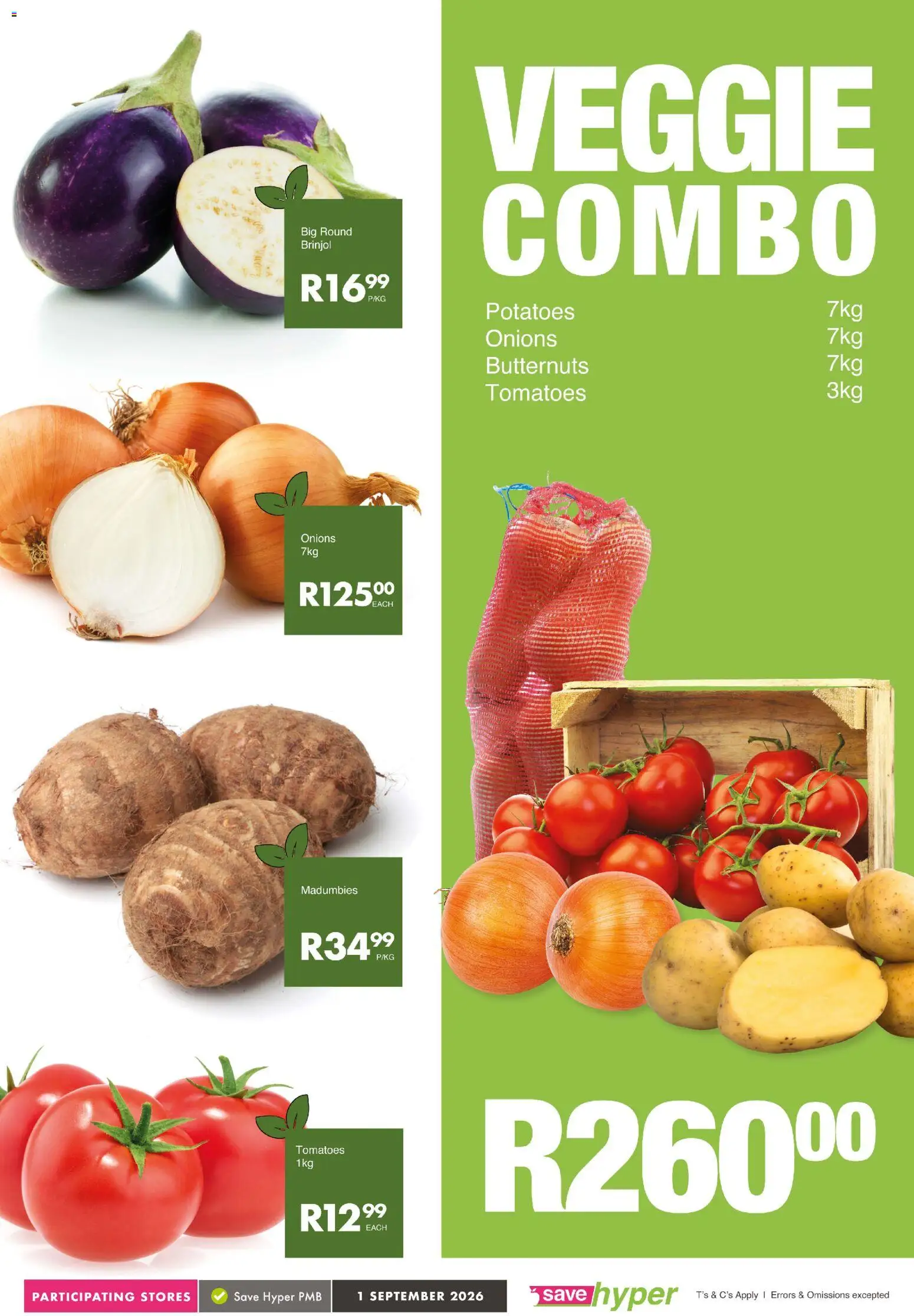New Save catalogue – valid from 01/09/2026 | Page: 3 | Products: Tomatoes, Potatoes, Onions