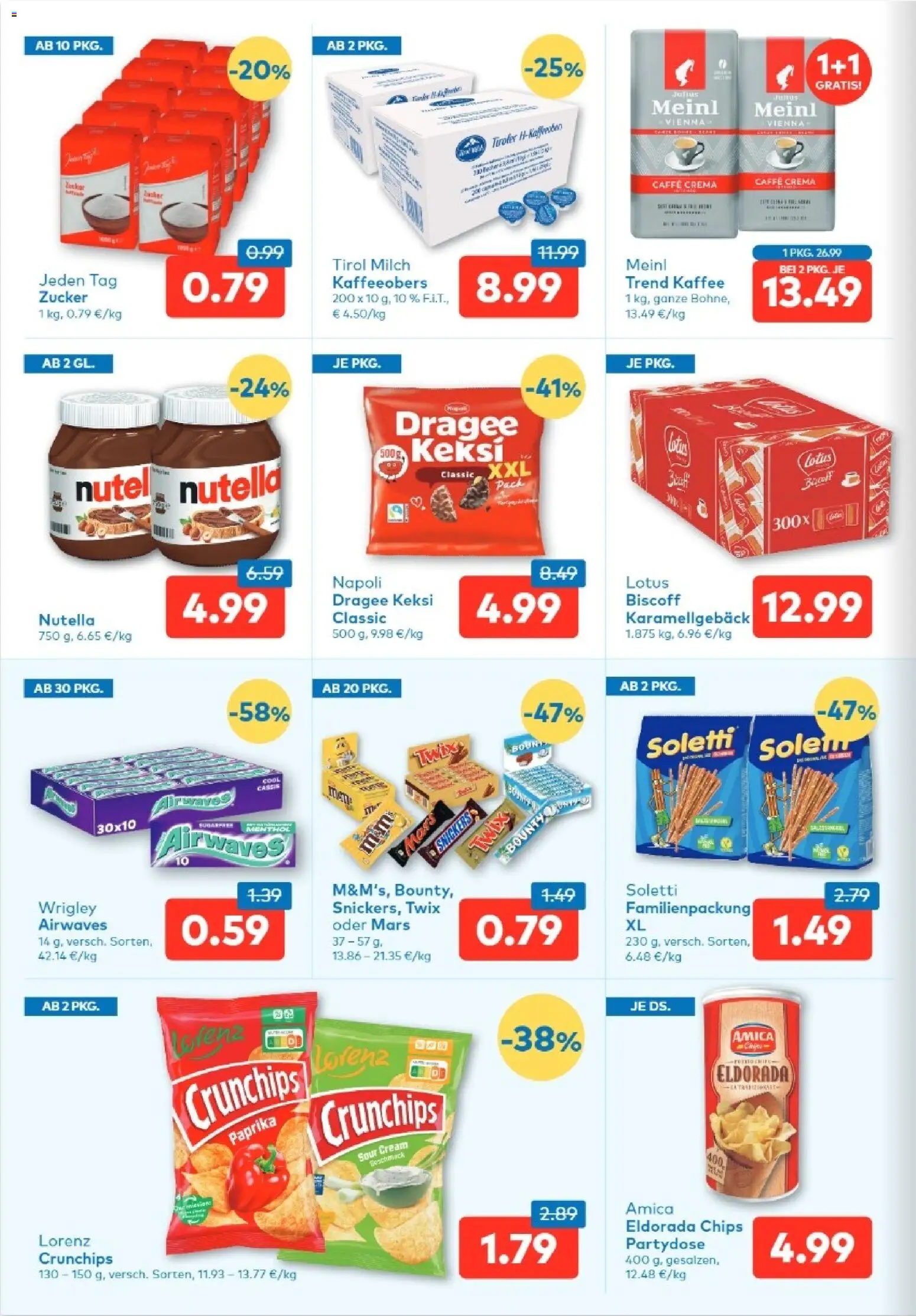 T&G Tirol gültig ab 16.07.2026 | Seite: 4 | Produkte: Chips, Zucker, Milch, Kaffee