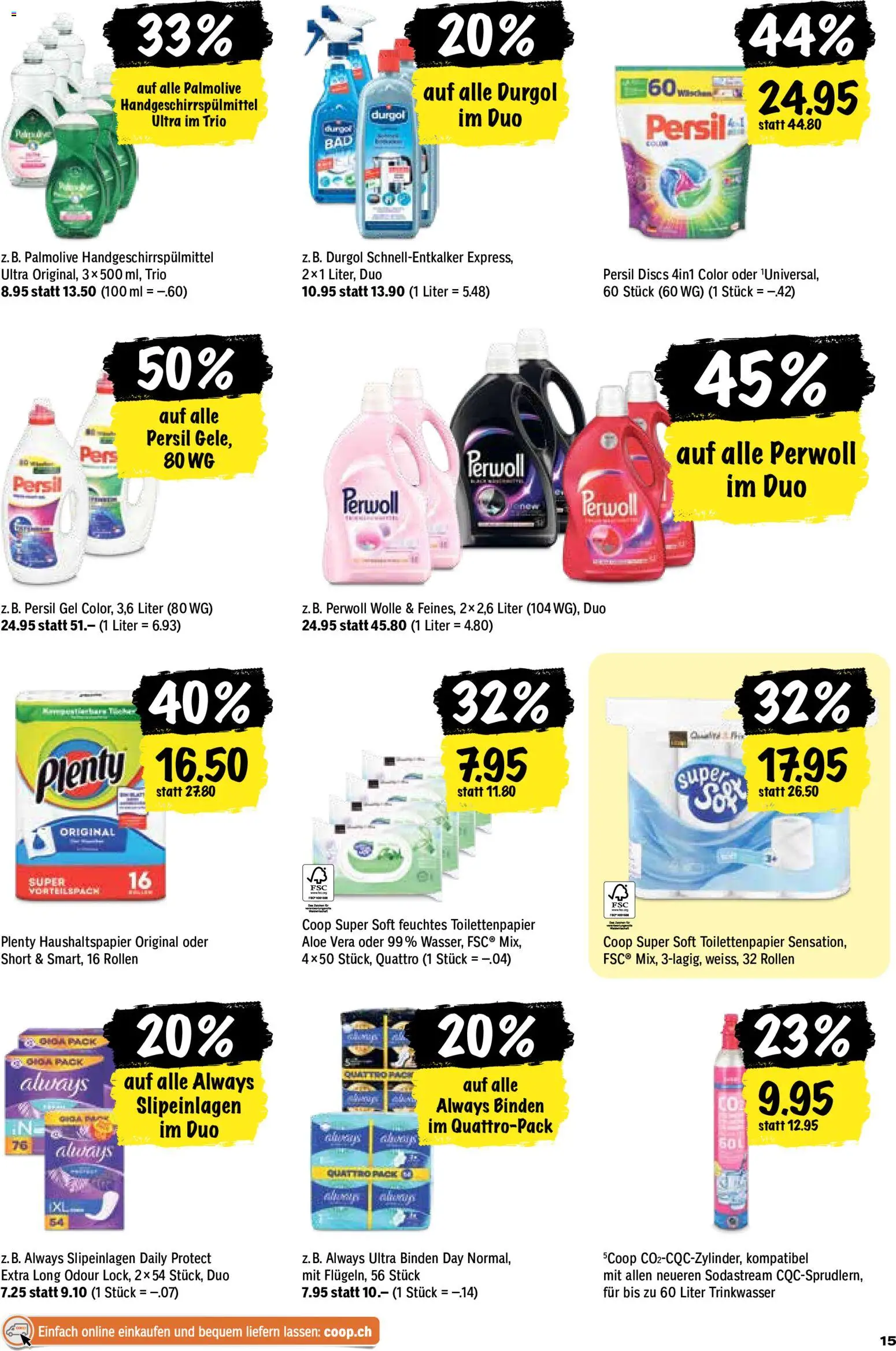 Coop aktionen – gültig ab 20.08.2026 | Seite: 15 | Produkte: Feuchtes Toilettenpapier, Toilettenpapier