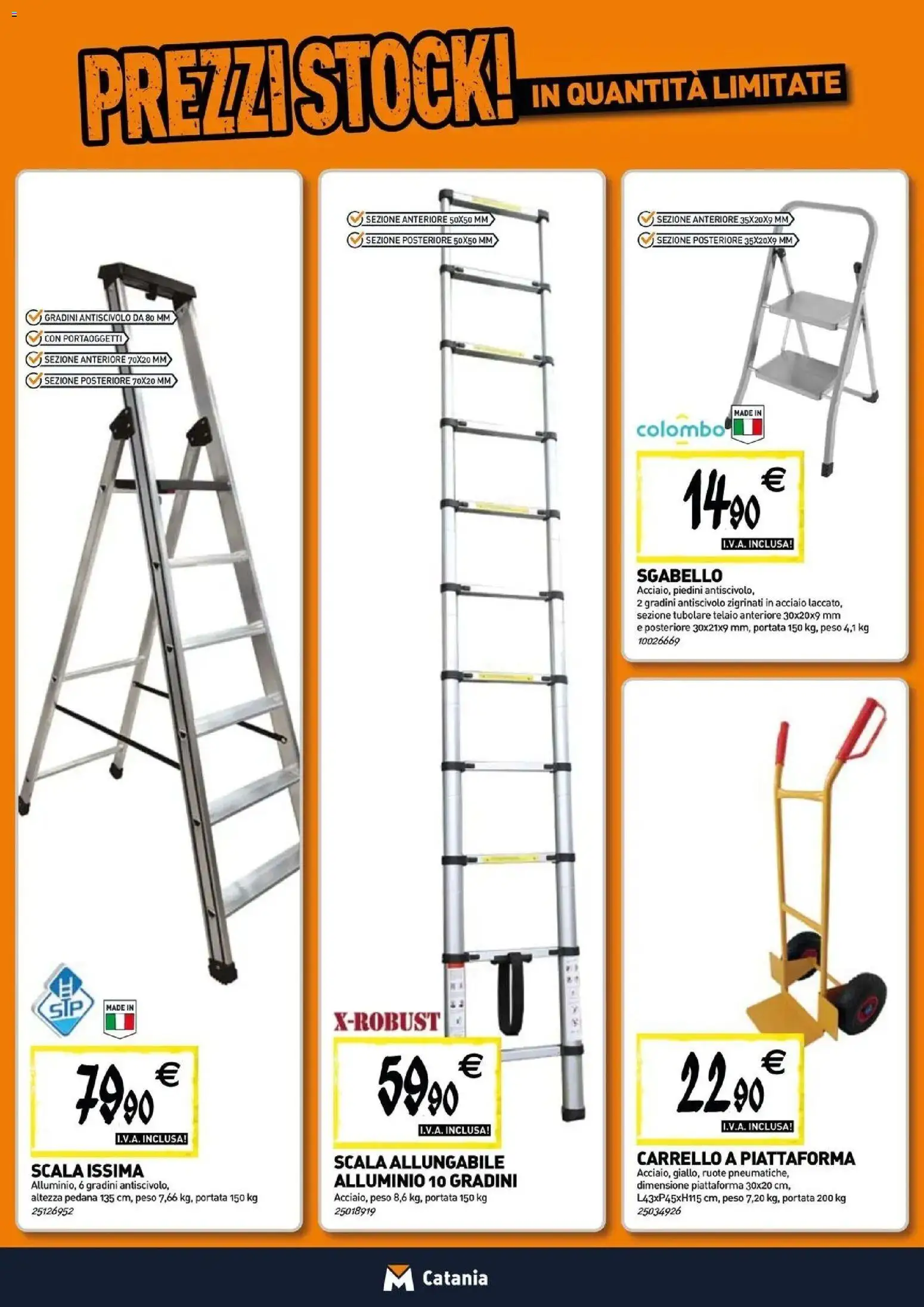 Volantino TECNOMAT del 30/07/2026 | Pagina: 16 | Prodotti: Carrello, Sgabello, Scala, Alluminio