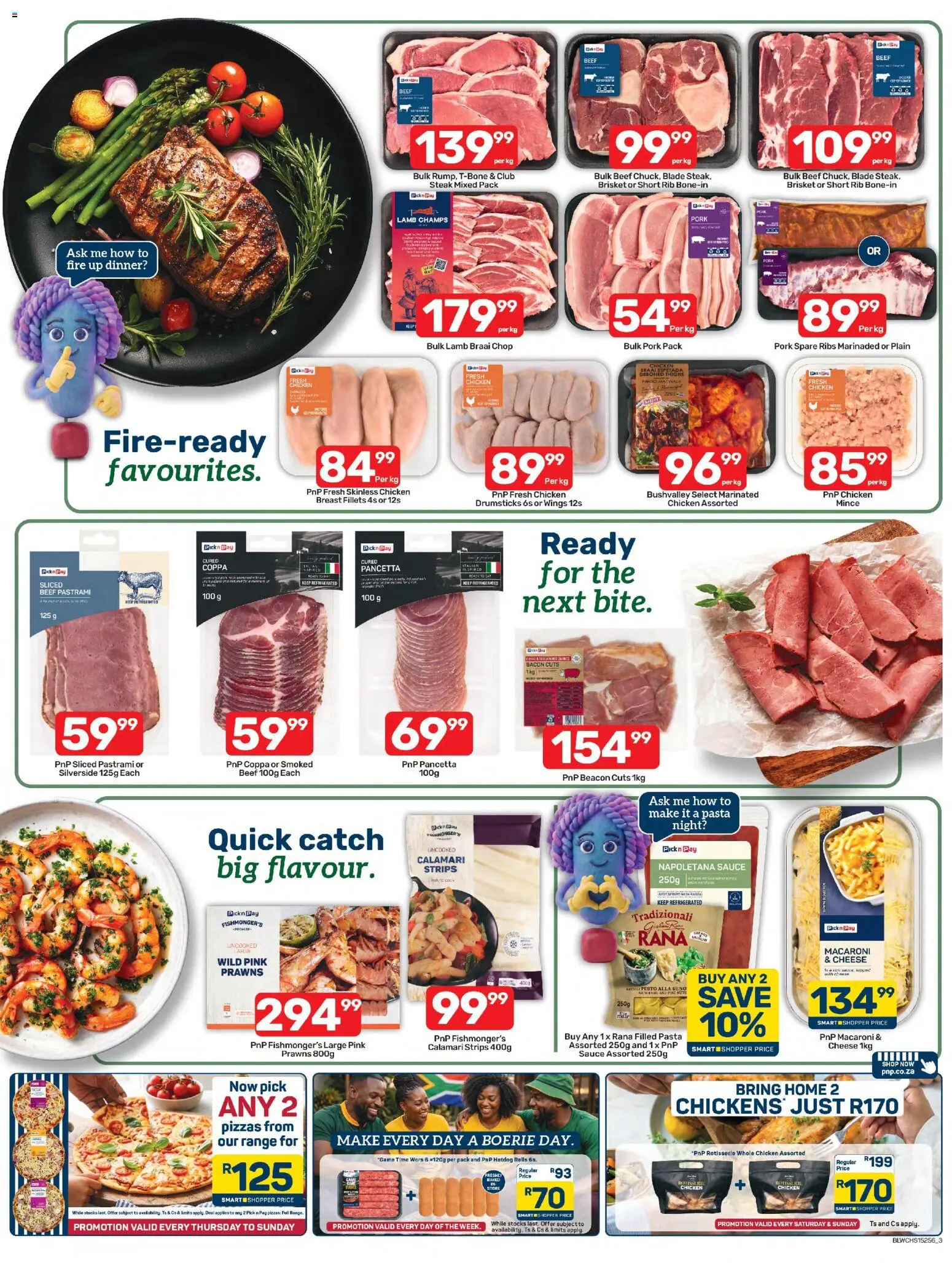 New Pick n Pay catalogue – valid from 24/08/2026 | Page: 3 | Products: Pesto, Ribs, Pork, Nuts