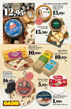 Vista previa Gadis - folleto válido desde el 08/10/2026 | Página: 10 | Productos: Queso fresco, Queso curado, Sal, Mascarpone