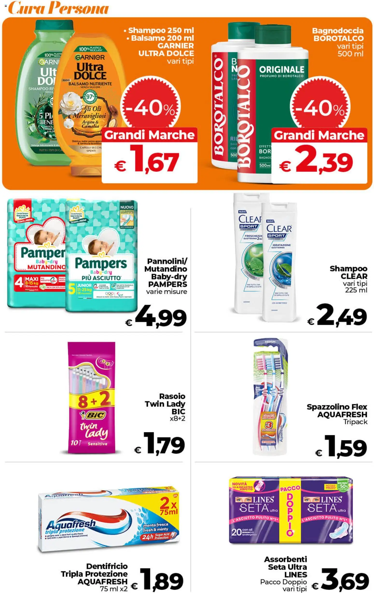 Volantino Ipercoop del 18.06.2026 | Pagina: 42 | Prodotti: Rasoio, Spazzolino, Pampers, Profumo