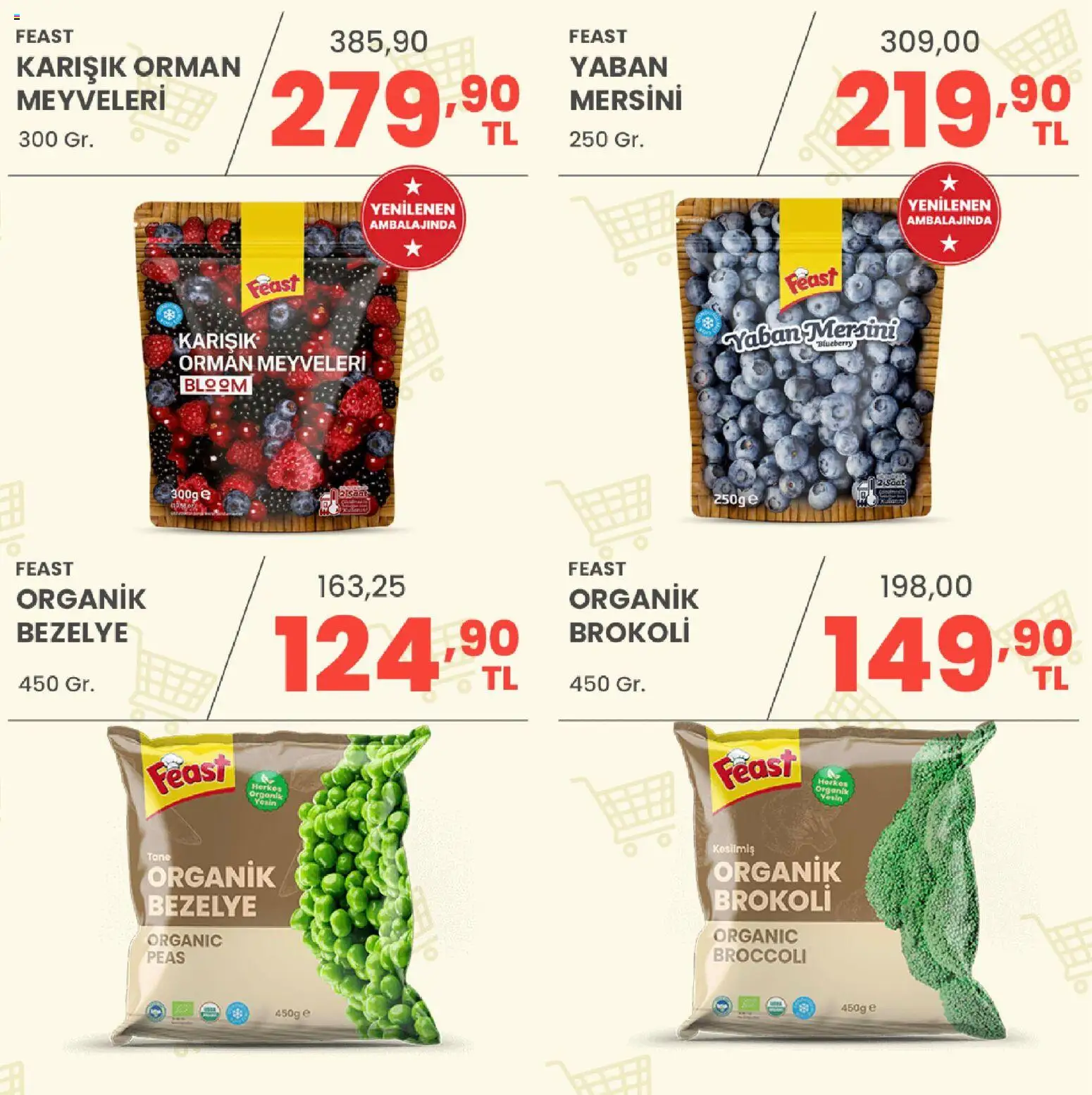 Sarıyer Katalog - 02 Ekim 2026 tarihinden itibaren geçerlidir | Sayfa: 18 | Ürünler: Bezelye, Brokoli, Yaban mersini, Saat