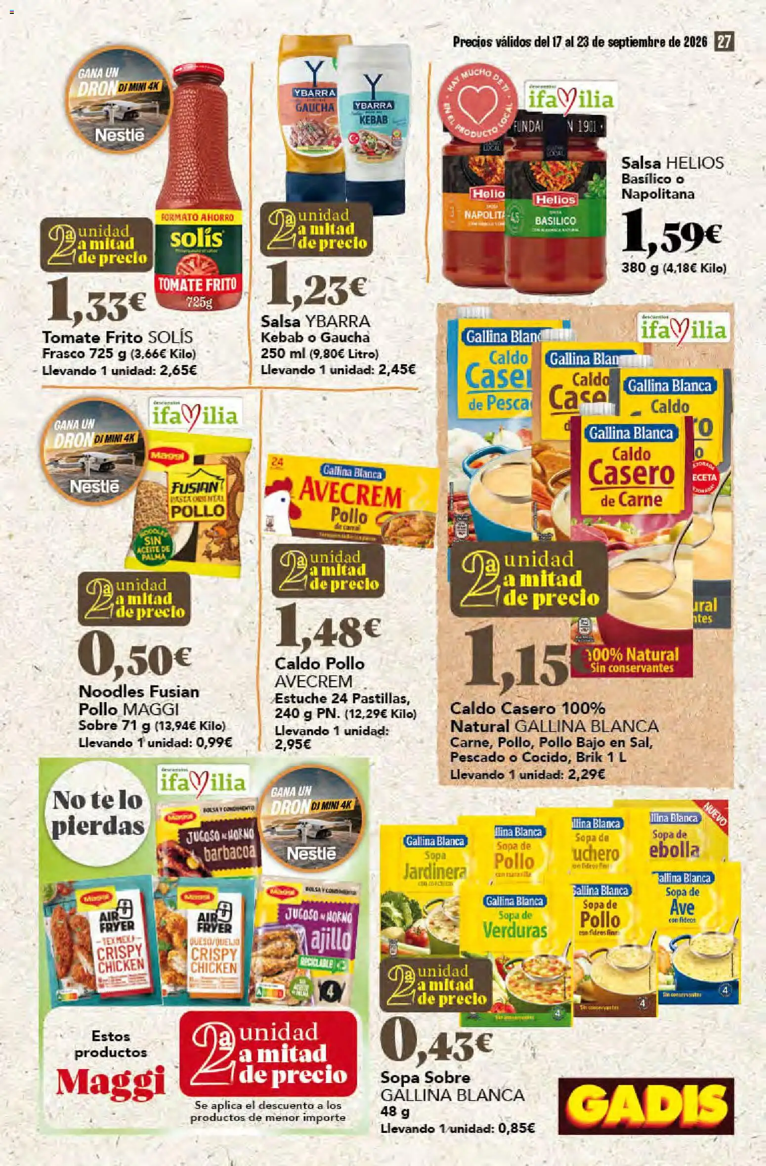 Gadis folleto │ válido desde el 17/09/2026 | Página: 27 | Productos: Tomate, Pescado, Té, Carne