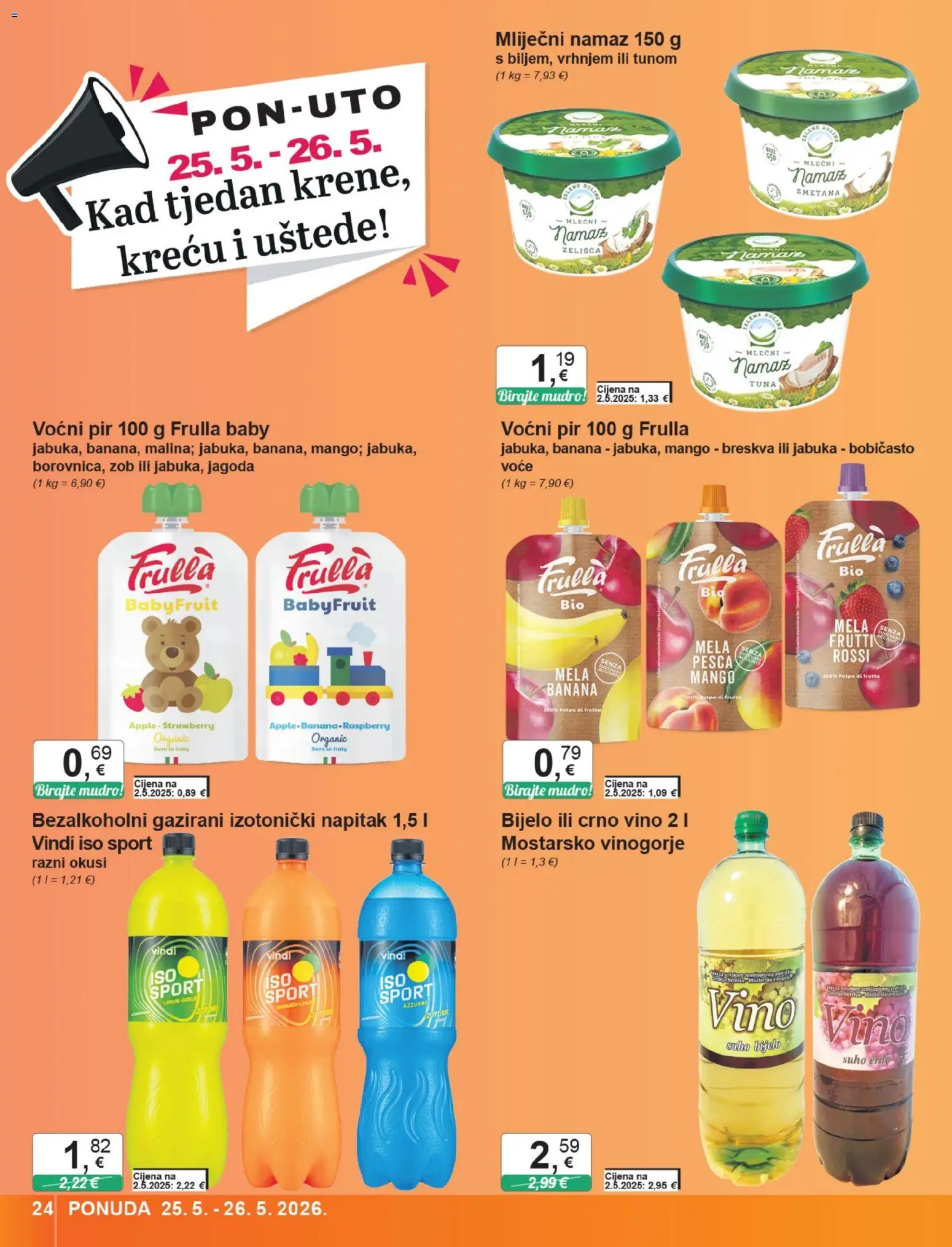 KTC katalog | vrijedi od 20.05.2026 | Stranica: 24 | Proizvodi: Mliječni namaz, Vino, Voće, Mango