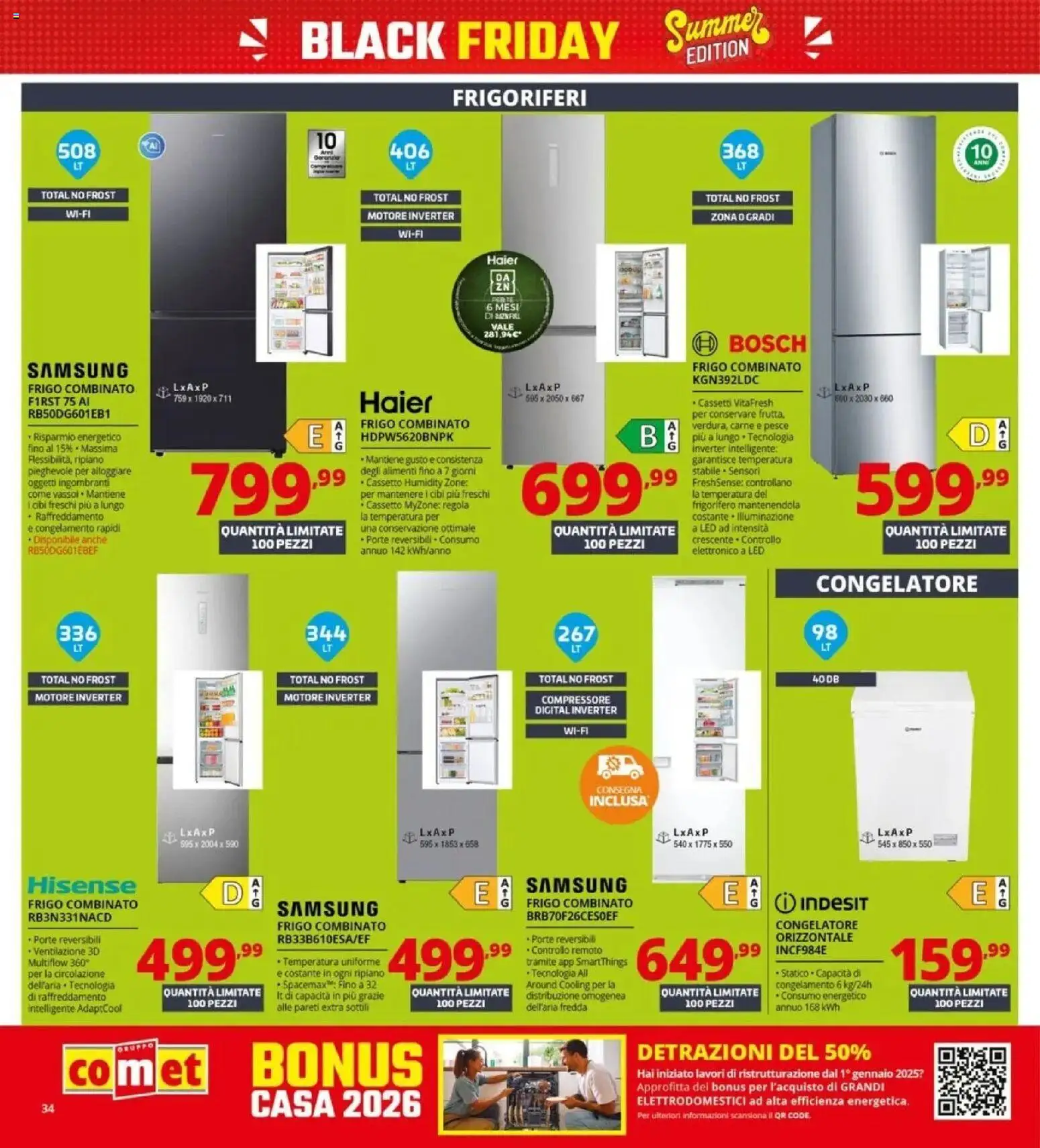 Nuovo Comet - Summer Black Friday da Comet! dal 04/06/2026 > offerte anteprima 🛍️ | Pagina: 34 | Prodotti: Pesce, Compressore, Frigorifero, Congelatore