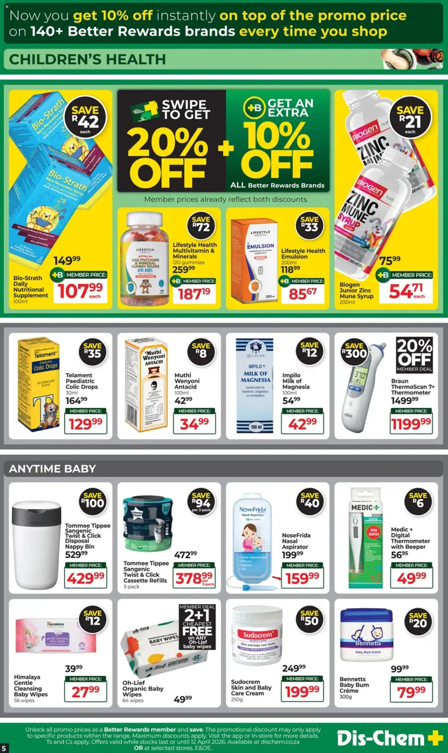 New Baby City catalogue – valid from 17.03.2026 | Page: 5 | Products: Thermometer, Milk, Cream, Syrup