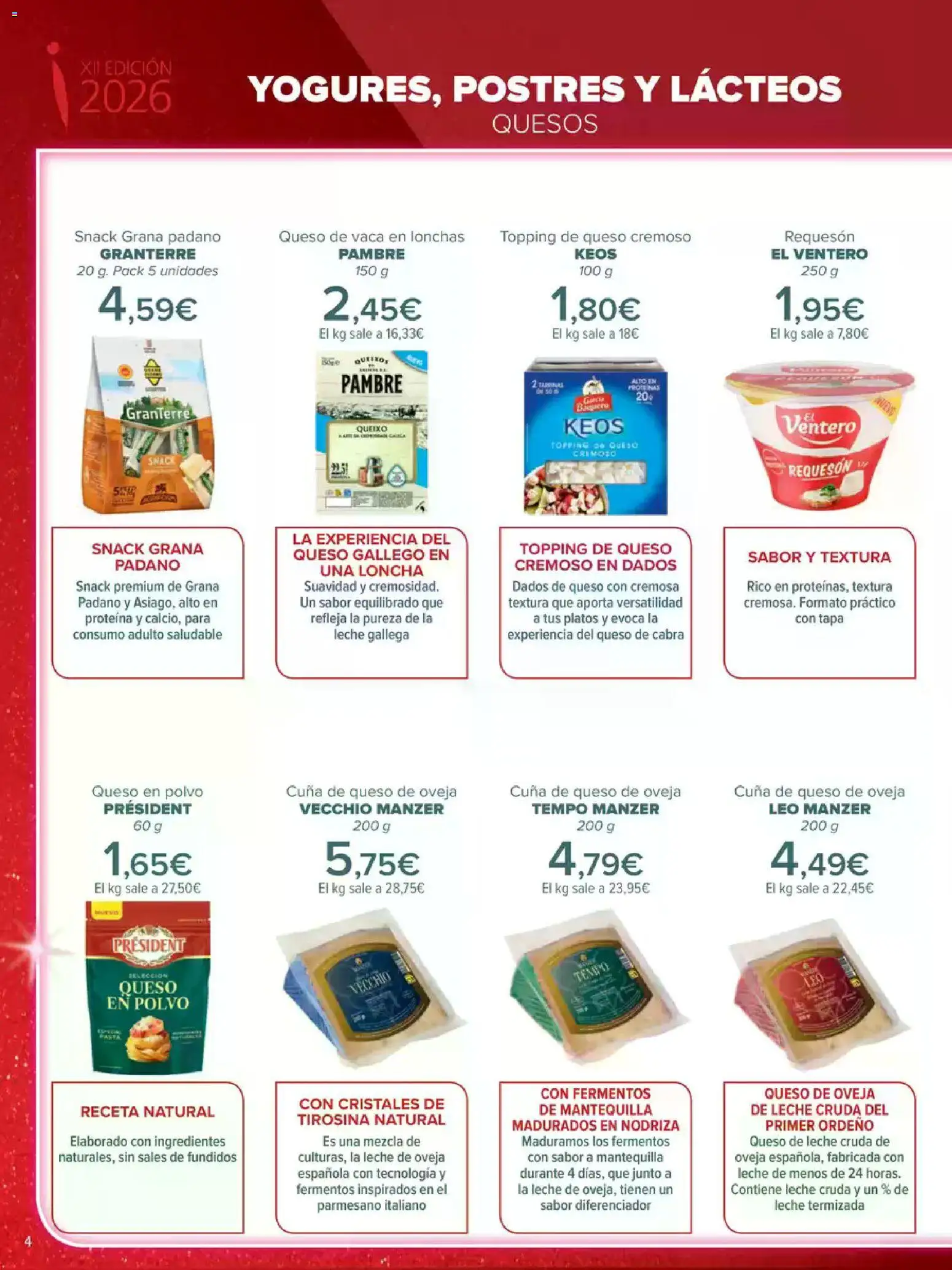 Carrefour Innovación │ válido desde el 05.05.2026 | Página: 4 | Productos: Polvo, Queso de oveja, Queso, Cuna