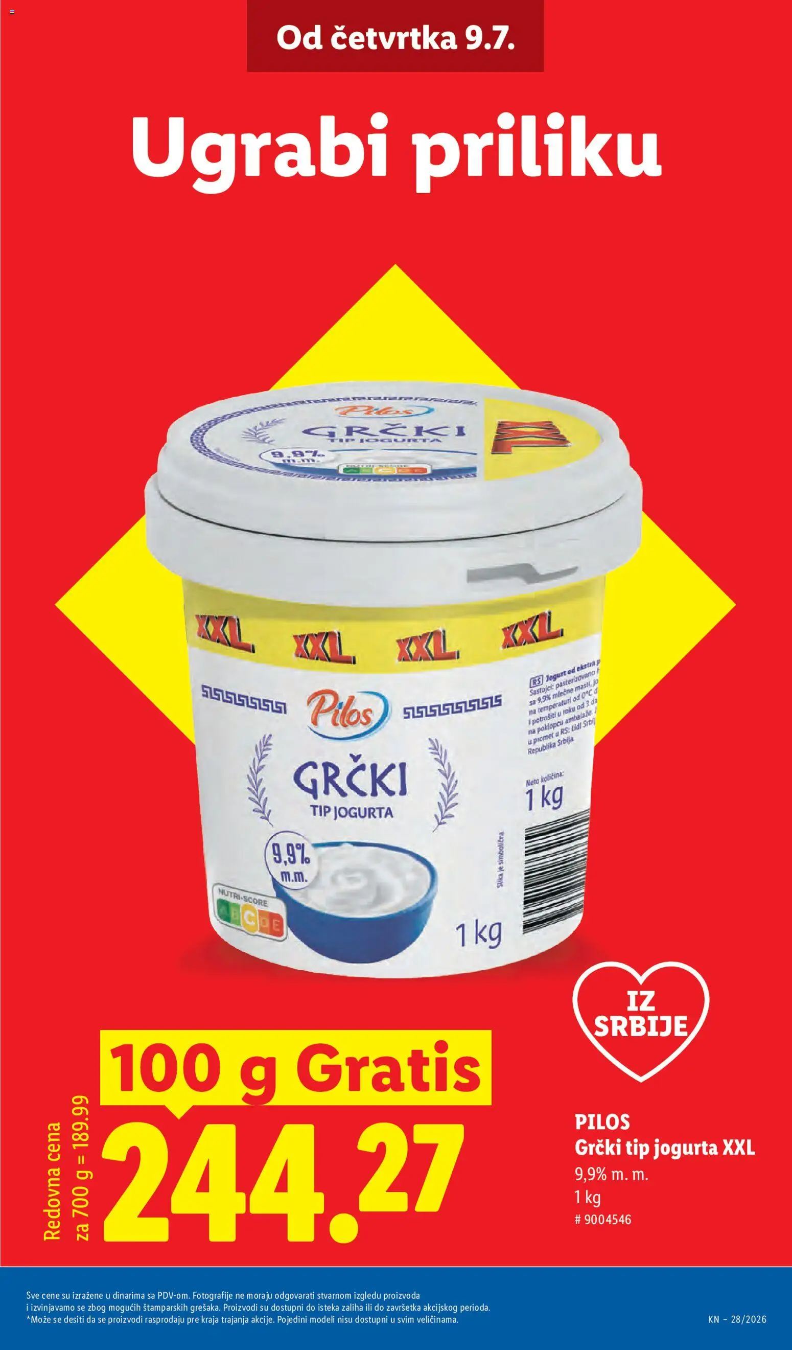 Lidl katalog - važi od 09.07.2026 | Strana: 5 | Proizvode: Jogurt